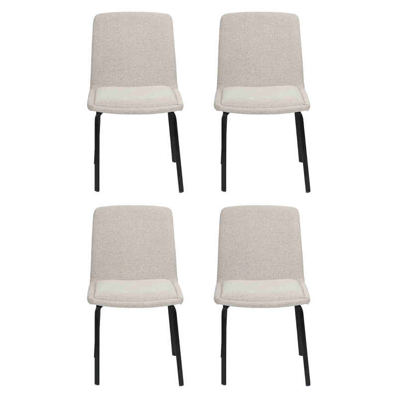 JVmoebel Esszimmerstuhl Garnitur Metall 4x Stühle Esszimmer Textil Set Stuhl Gruppe (4 St), Made in Europa