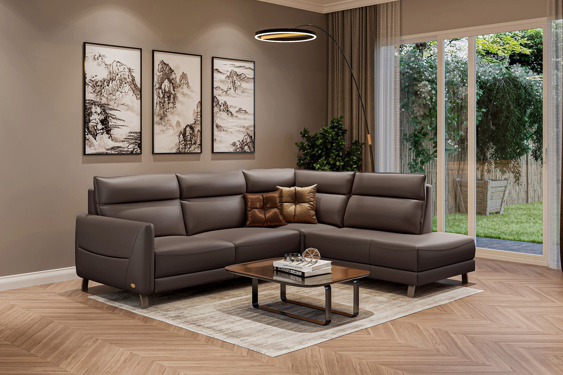 moebeloutlet.de Ecksofa Moebeloutlet.de Italian Luxus Ecksofa Leder - Entspannungsfunktion, Elektrische Relaxfunktion