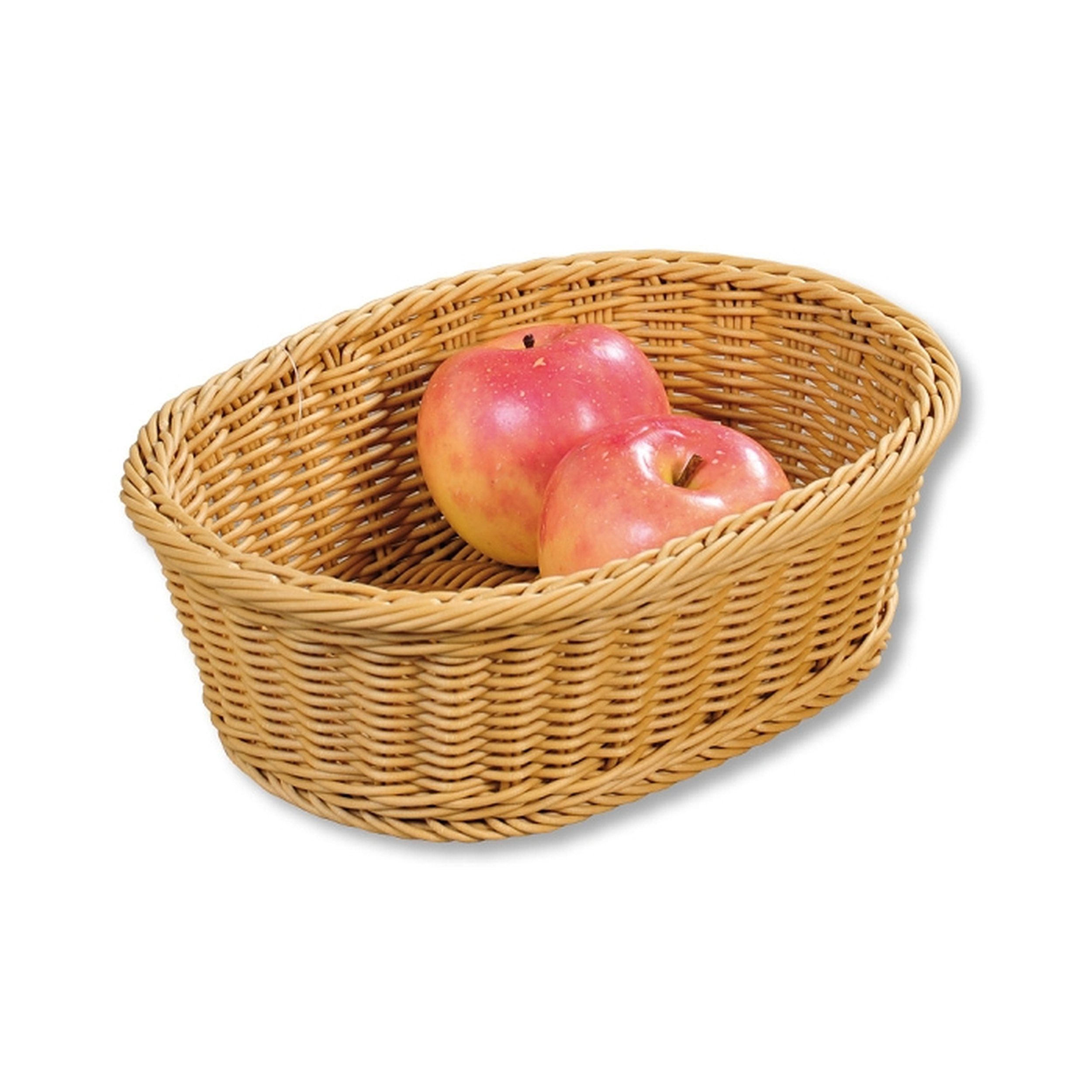 Brotkorb Kesper Brot- & Obstkorb Oval – Kunststoffgeflecht Braun 29,5 cm