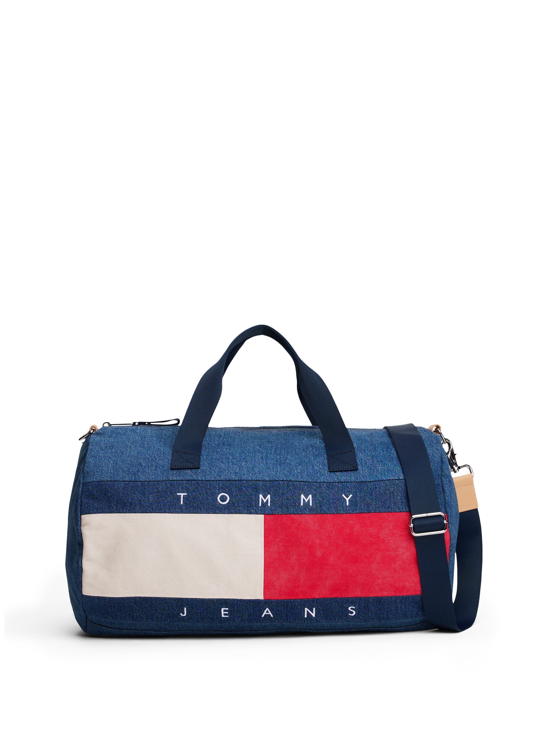 Tommy Jeans Небольшие сумки для поездок  TJM ARCHIVE DENIM DUFFLE, Unisex Reisetasche, Freizeittasche mit plaktiver Logoflagge