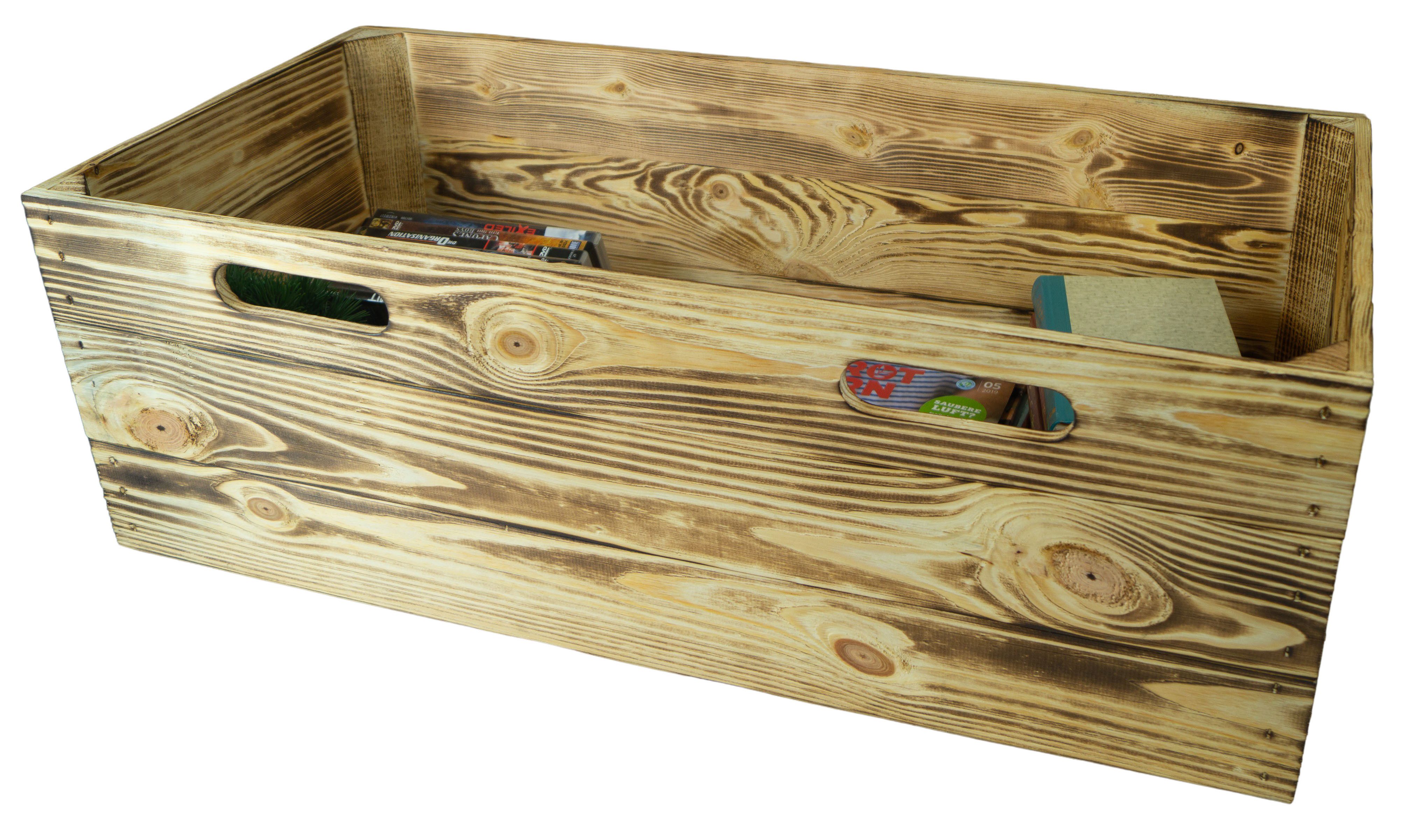 Kistenkolli Altes Land Allzweckkiste Holzkiste geflammt Einschubkiste für Billy-Regale 75,5x25,5x25,5cm (Spar-Set)