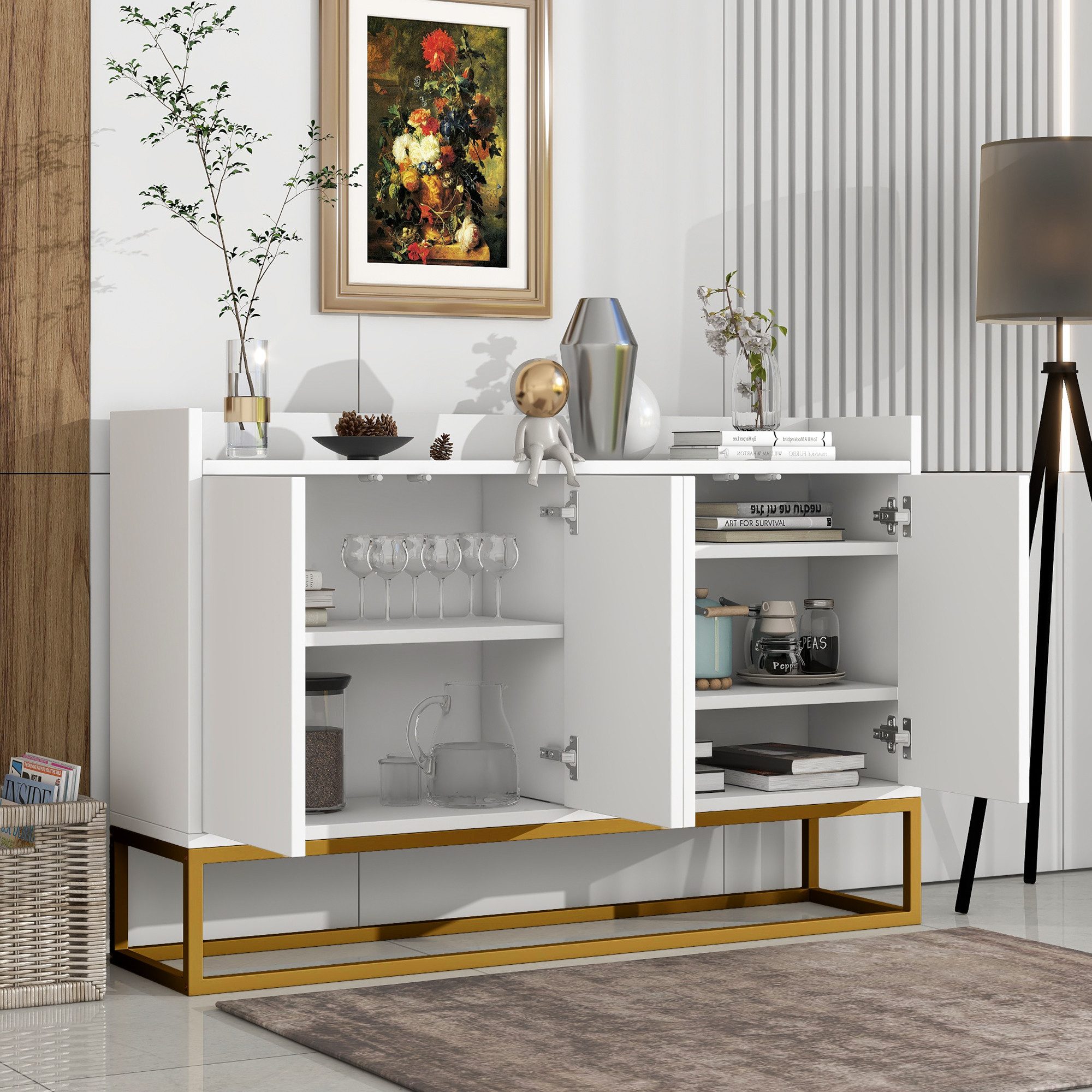 Buffet Schrank Anrichte Buffetschrank Sideboard Modernes Breite 120 cm