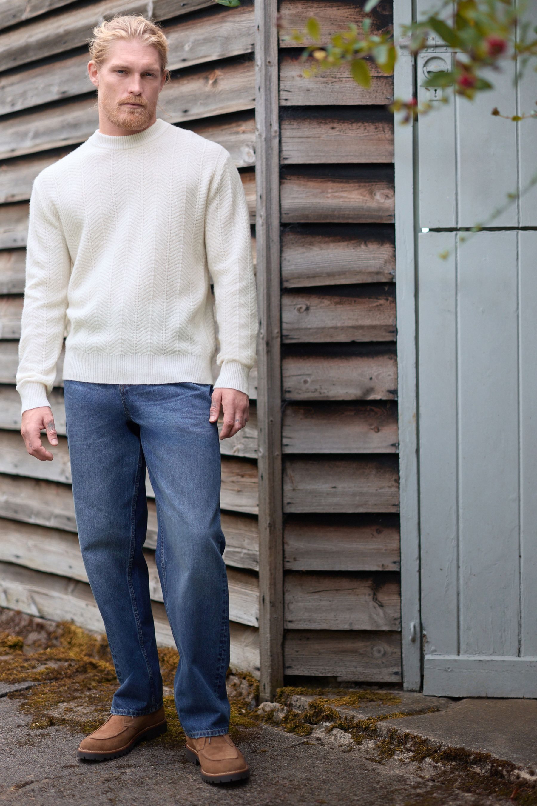 Next Kaschmirpullover Regular Fit Rundhalspullover Lambswool/Kaschmir (1-tlg)
