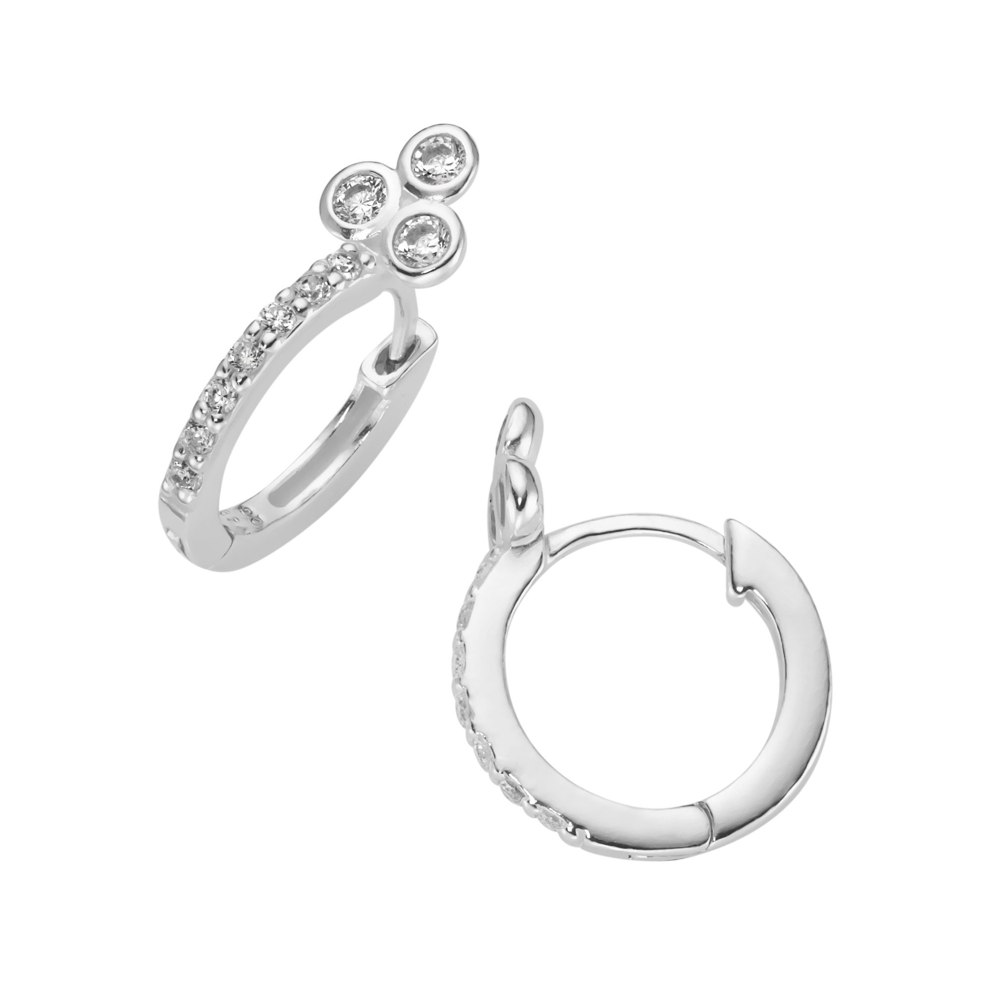 Firetti Paar Creolen Schmuck Geschenk Silber 925 Ohrschmuck Ohrringe, mit Zirkonia (synth)