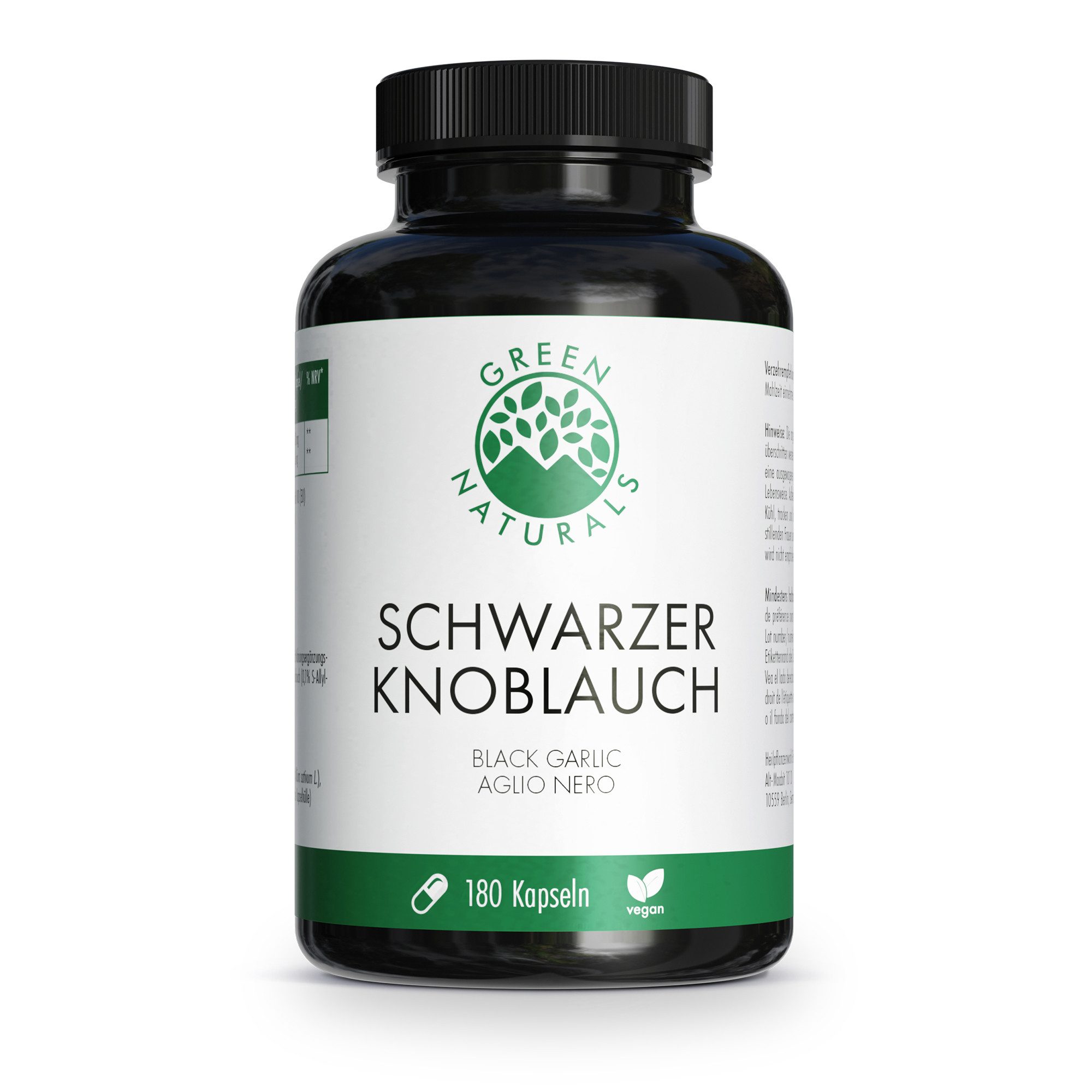 Green Naturals Schwarzer Knoblauch 600 mg mit SAC KAP, 130.0 g