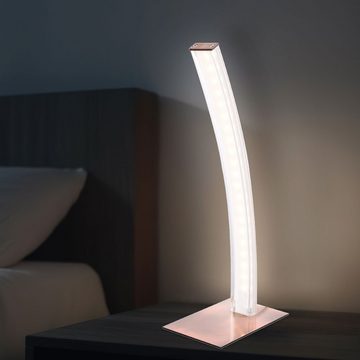 Globo LED Tischleuchte, LED-Leuchtmittel fest verbaut, Warmweiß, LED Tischleuchte Bogenleuchte Nachttischlampe kupfer Leseleuchte