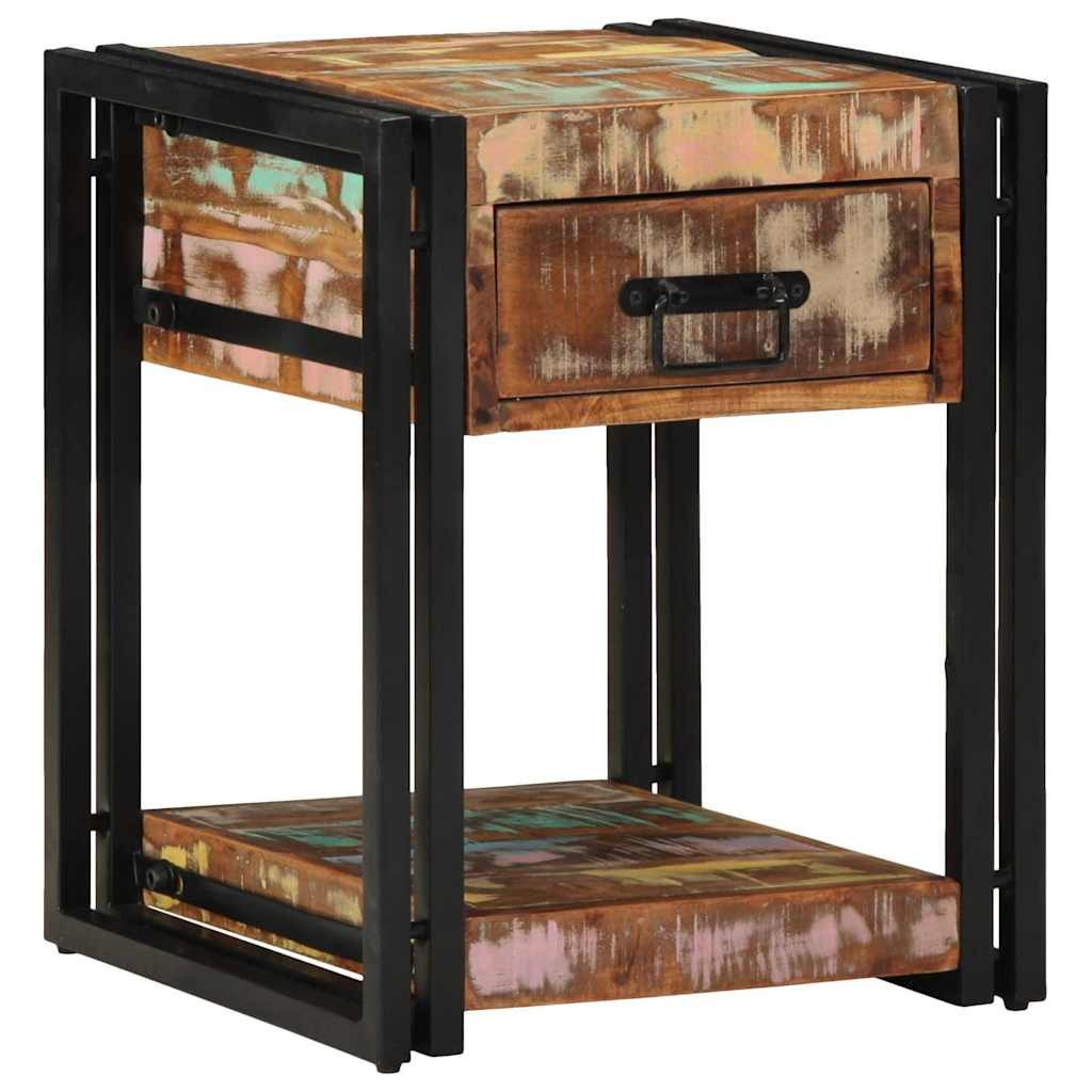 vidaXL Nachttisch Nachttisch 40 x 40 x 50 cm Massives upgecyceltes Holz (1-St)