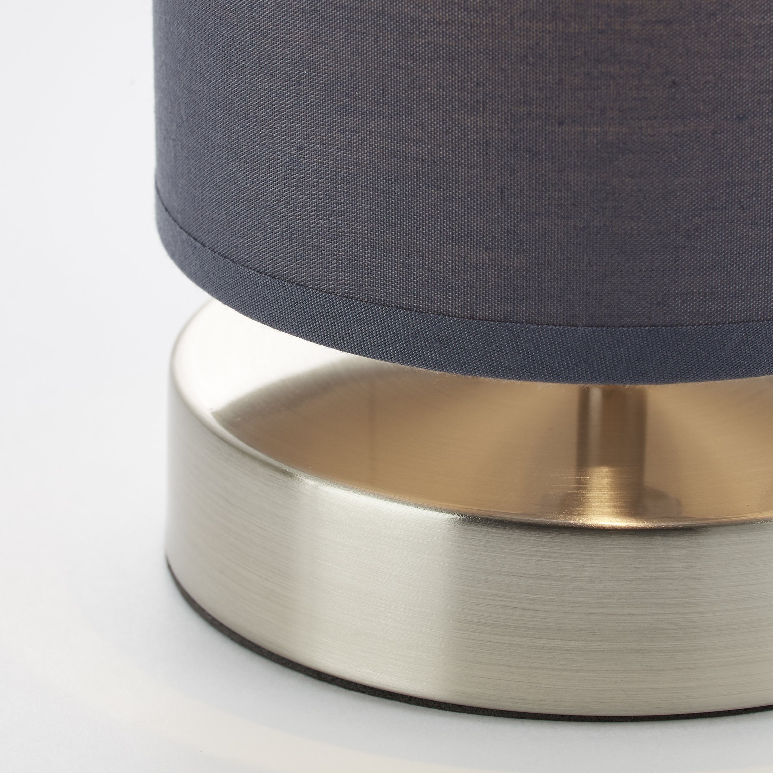 Metall/Textil und Schalter mit Tischlampe - ohne Leuchtmittel, Tischleuchte, dekorativem Lightbox Stoffschirm