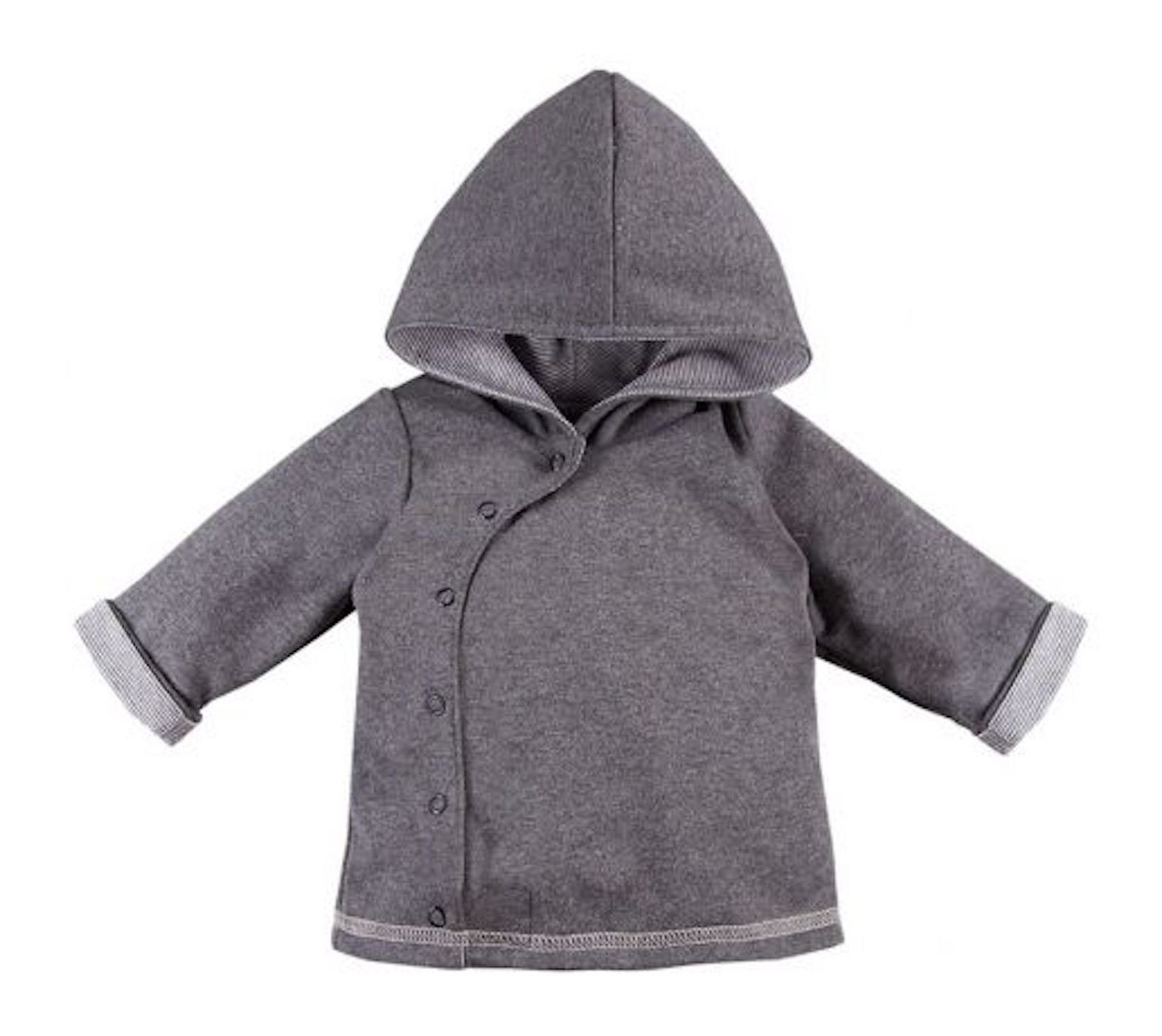 Wendejacke Kapuze Wende-Sweatjacke Unique Eevi mit Graphitfarbene