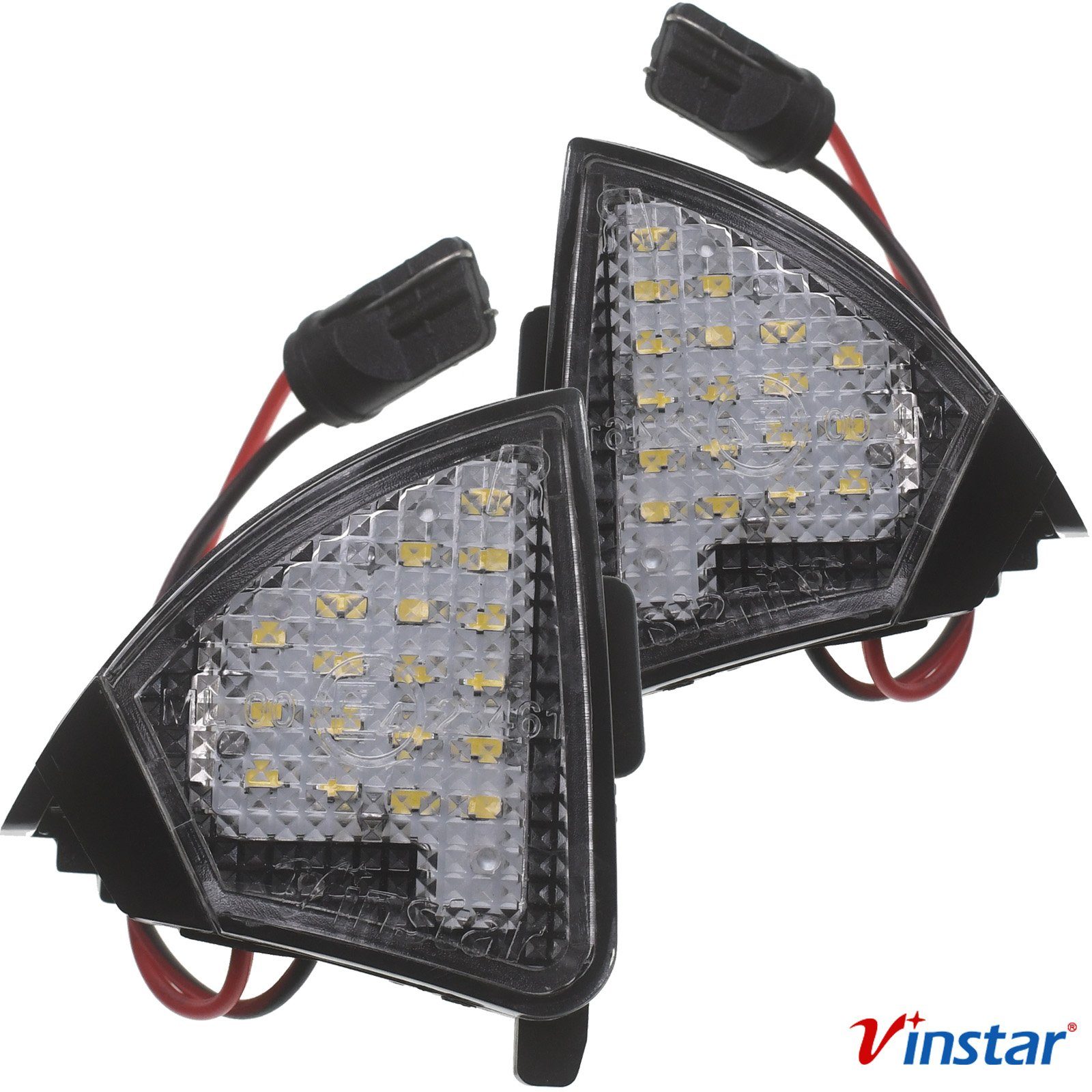 Vinstar KFZ-Ersatzleuchte LED Spiegel Umfeldbeleuchtung E-geprüft für VW, VW EOS GOLF 5 JETTA PASSAT B6