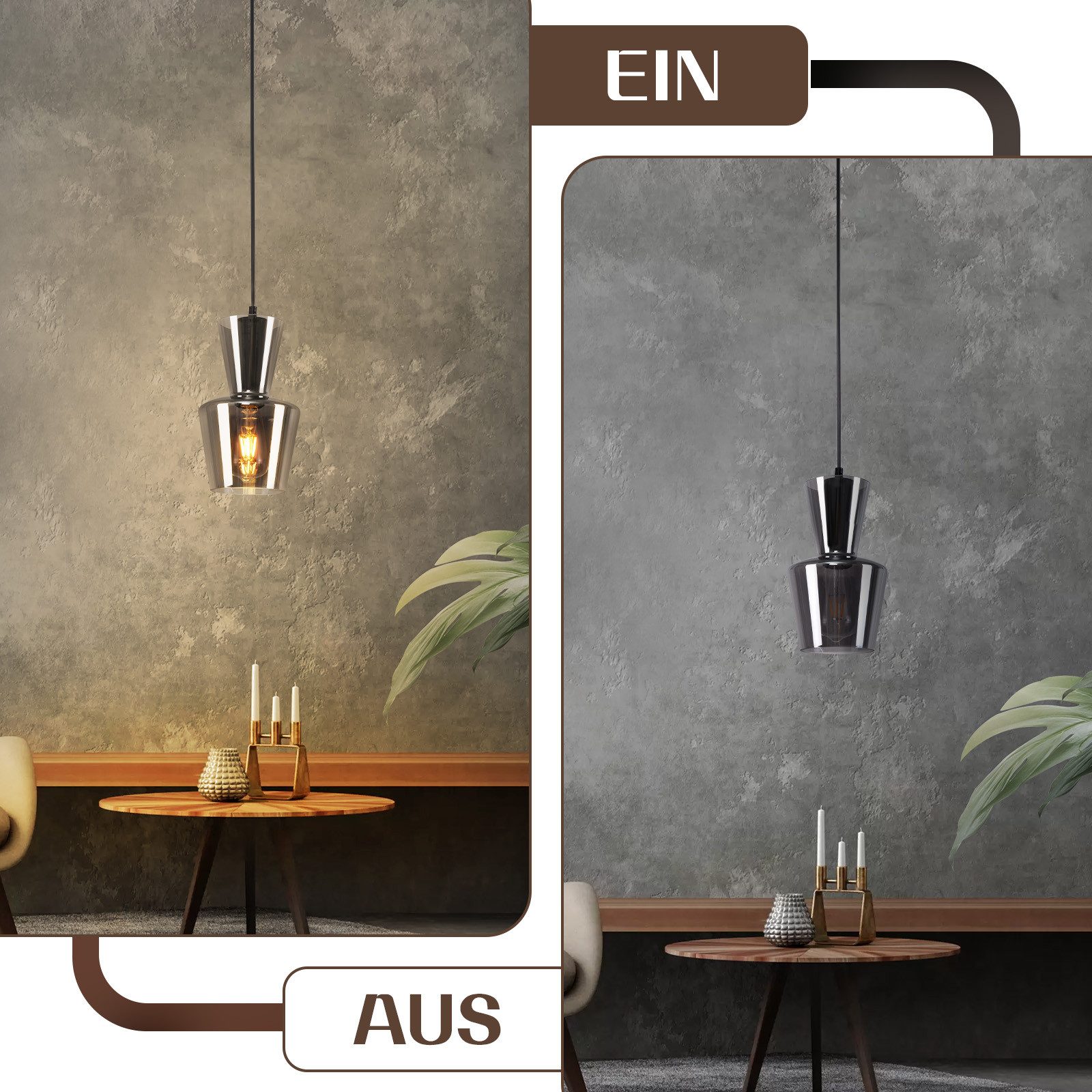 ZMH Pendelleuchte Esszimmer 1/3 Flammig E27 günstig online kaufen