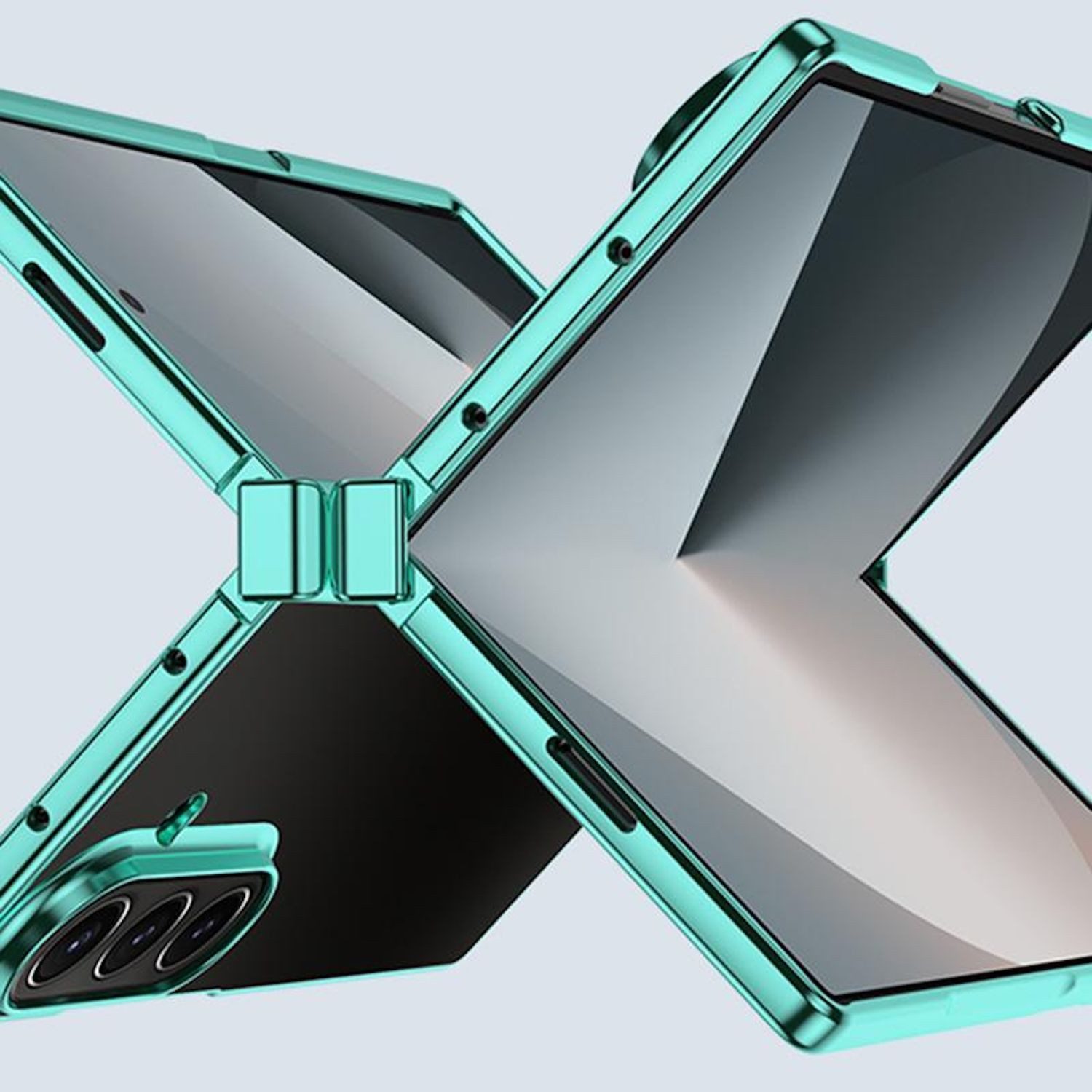 Wigento Handyhülle Für Samsung Galaxy Z Fold7 6D Electroplated Kunststoff Hülle Grün, Dreiteilige Electroplating PC Hülle mit Stoßschutz