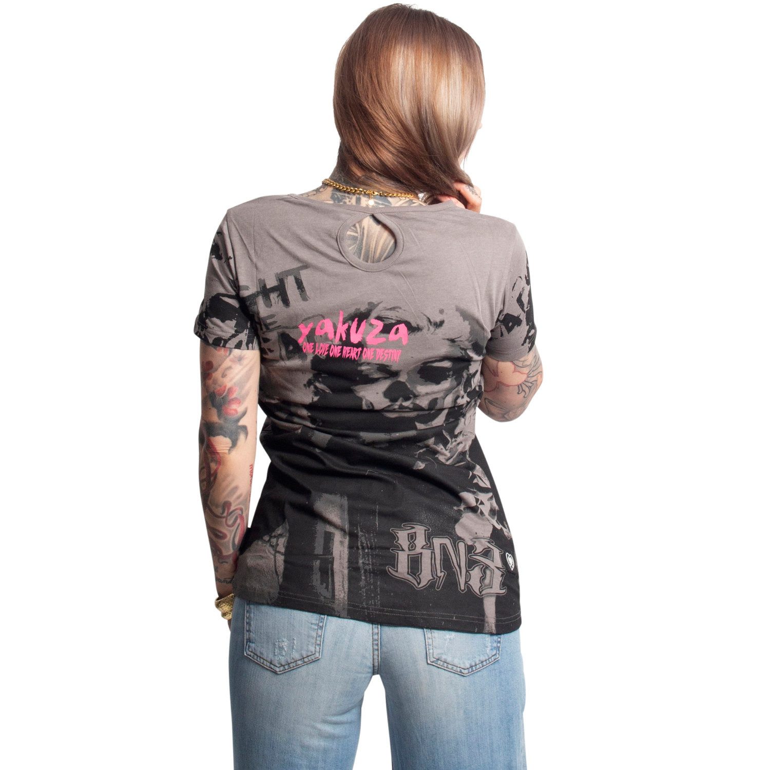 YAKUZA Rundhalsshirt Destiny mit verlängertem Rückenteil günstig online kaufen