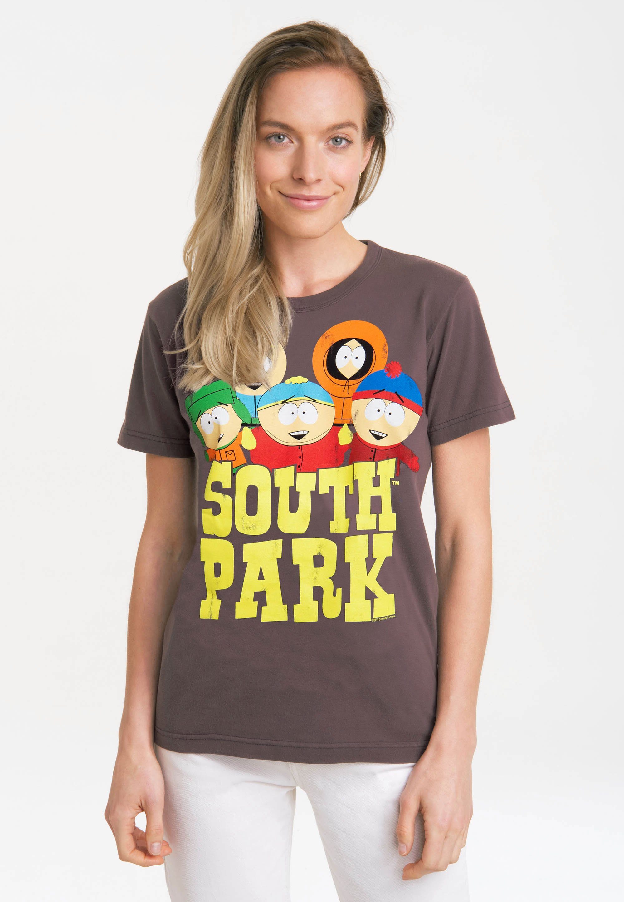 LOGOSHIRT T-Shirt South mit – Freunde Print Fünf Park coolem