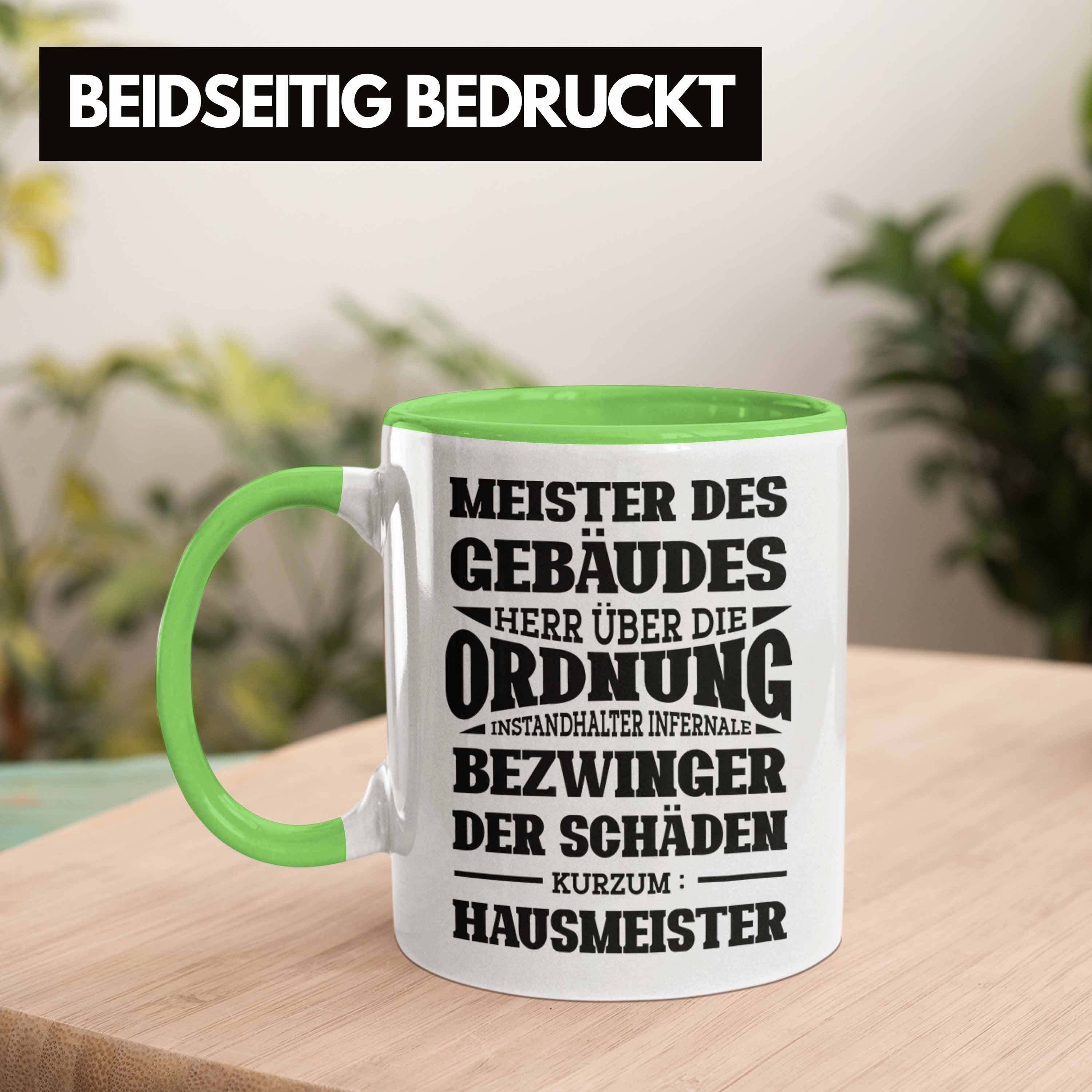 für Hausmeiste Spruch Trendation Lustiger Geschenkidee Grün Geschenk Tasse Tasse Hausmeister
