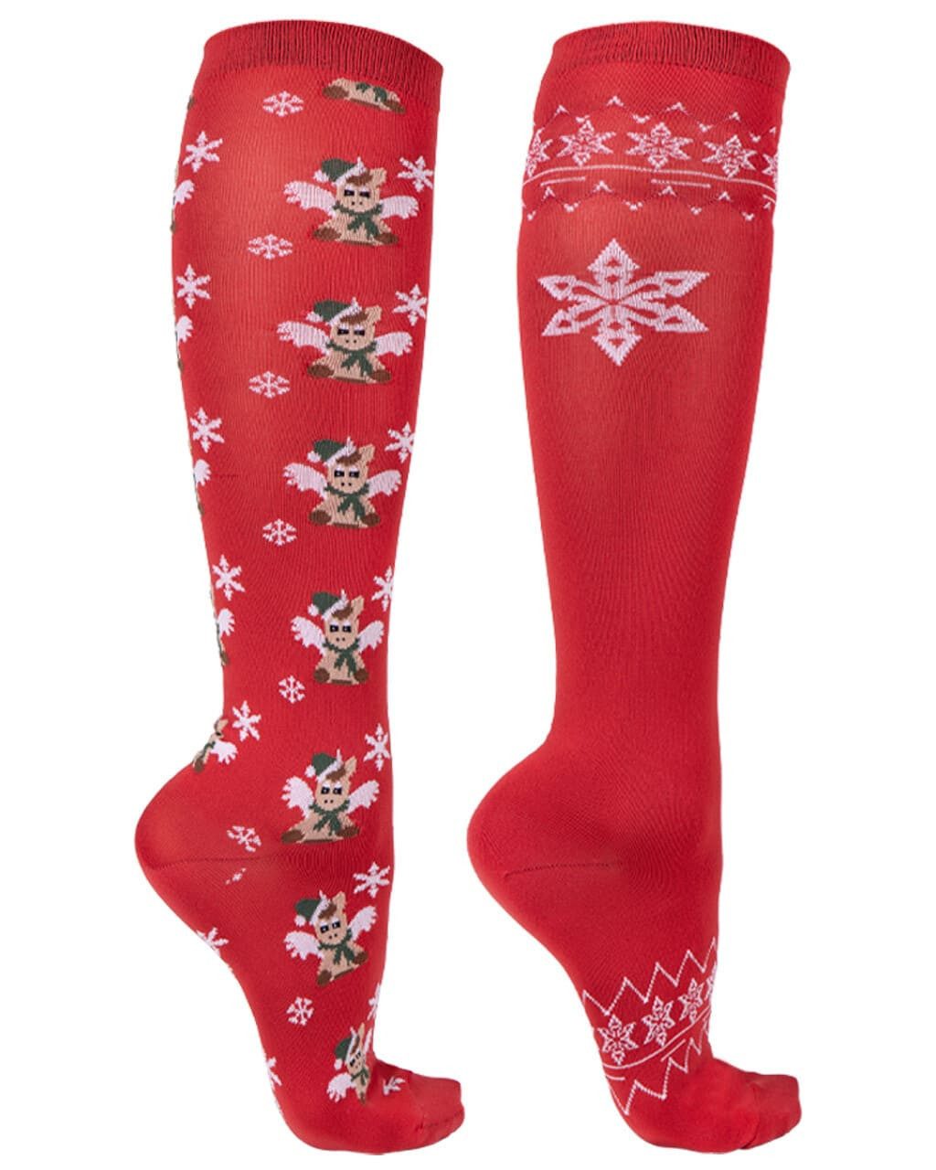 QHP Kniestrümpfe Kniestrümpfe Merry Christmas (2er-Pack)