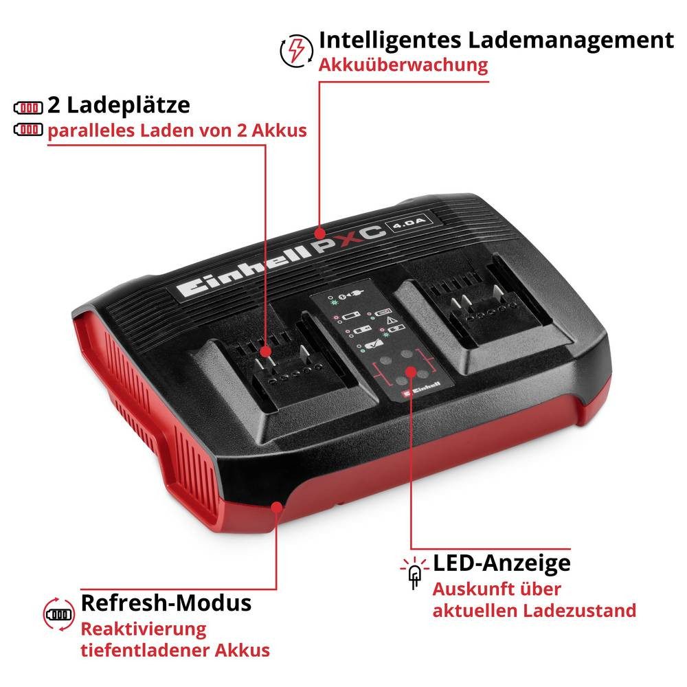 Einhell Power X-Twincharger Ladegerät 4512161 Werkzeug-Akku-Ladetechnik