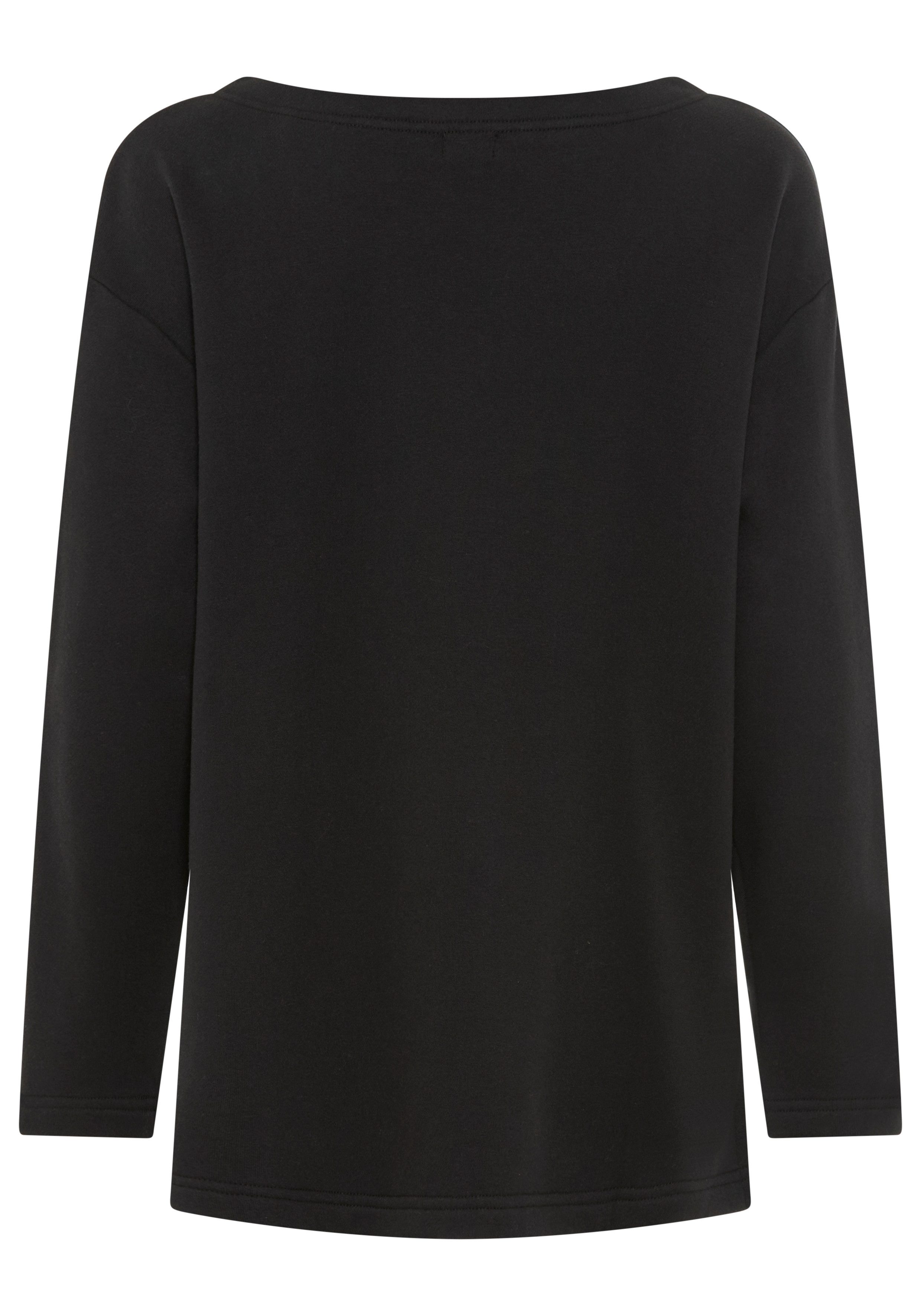 Laura Scott Sweater Lässig-weiter Sweater mit komfortabler Passform und Seitenschlitzen.