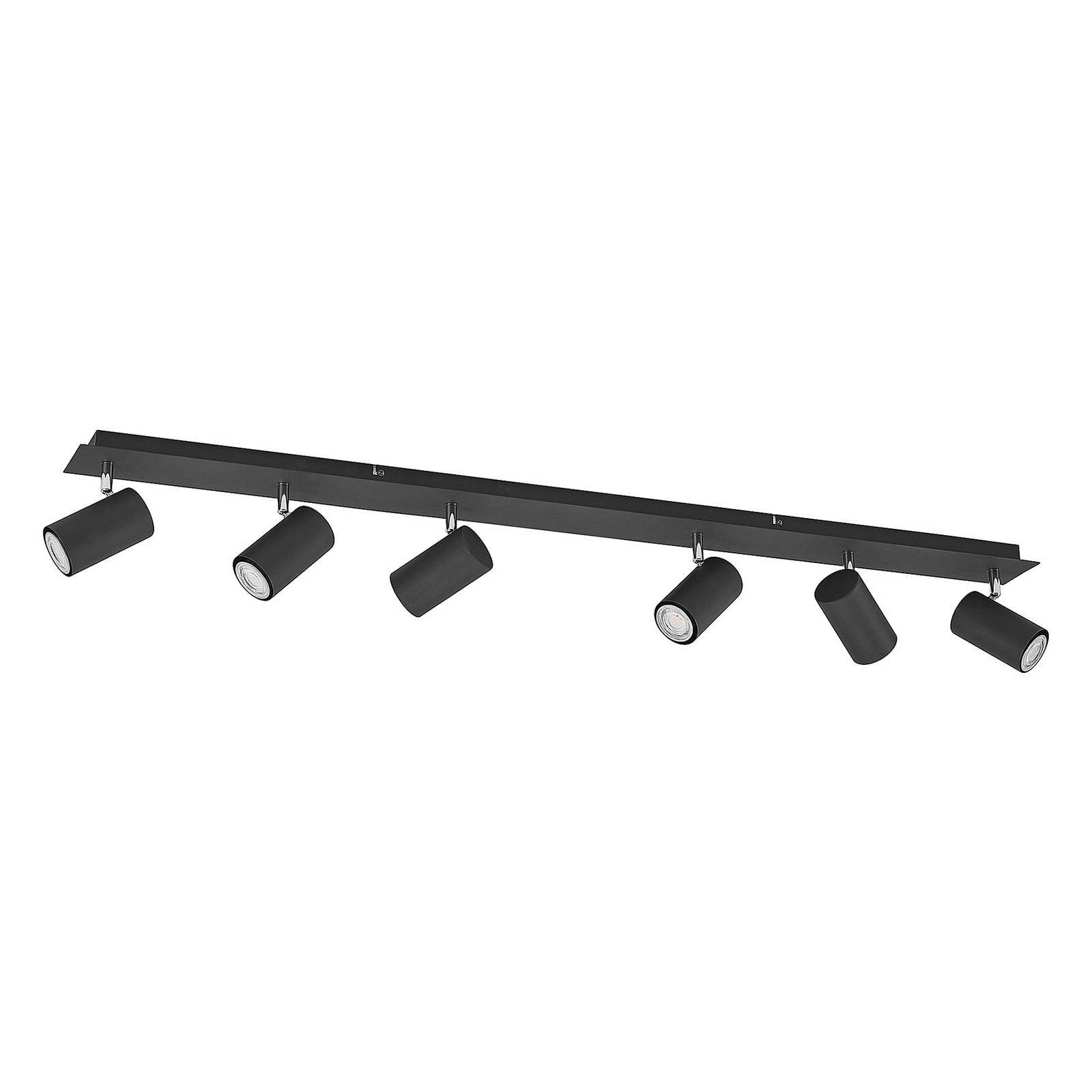 Lindby Deckenstrahler Joffrey, Metall, Schwarz IP20, 6 x 10 W LED