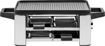 WMF Raclette 4x antihaftbeschichtete Pfännchen 4x Raclette-Schieber, 4 Raclettepfännchen, 870,00 W, mit Pfännchen und Schiebern mit LED-Beleuchtung Kabellänge