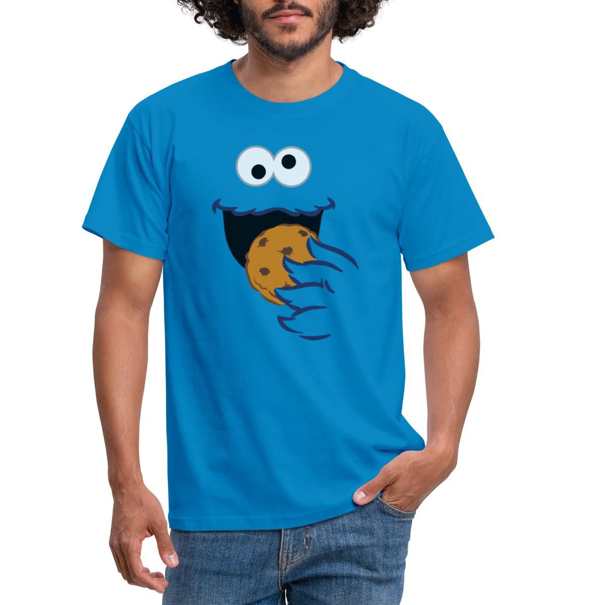 Spreadshirt T-Shirt Sesamstraße Kostüm Krümelmonster Männer T-Shirt (1-tlg) günstig online kaufen