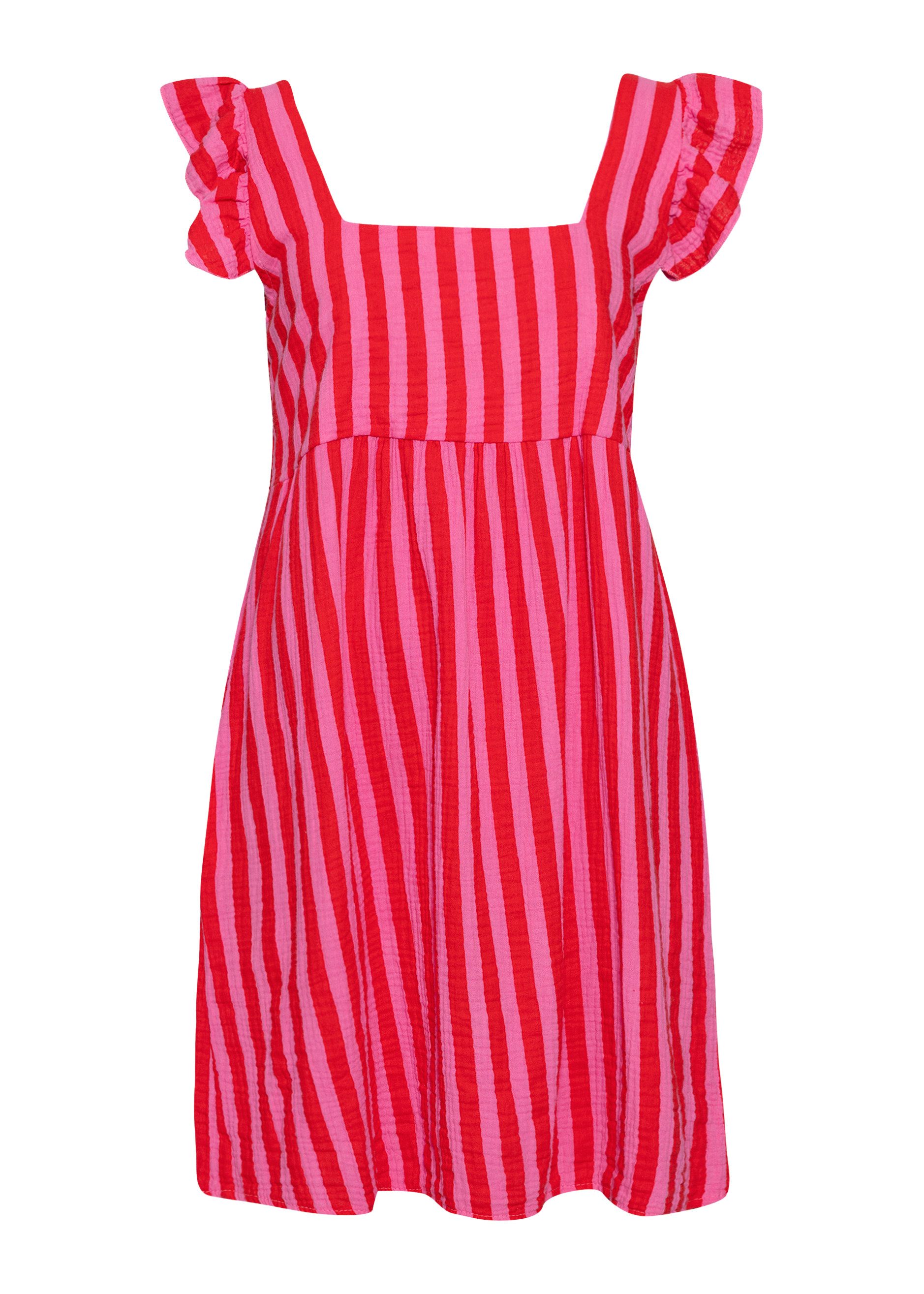 SASSYCLASSY Minikleid Gestreiftes Musselinkleid für Damen günstig online kaufen
