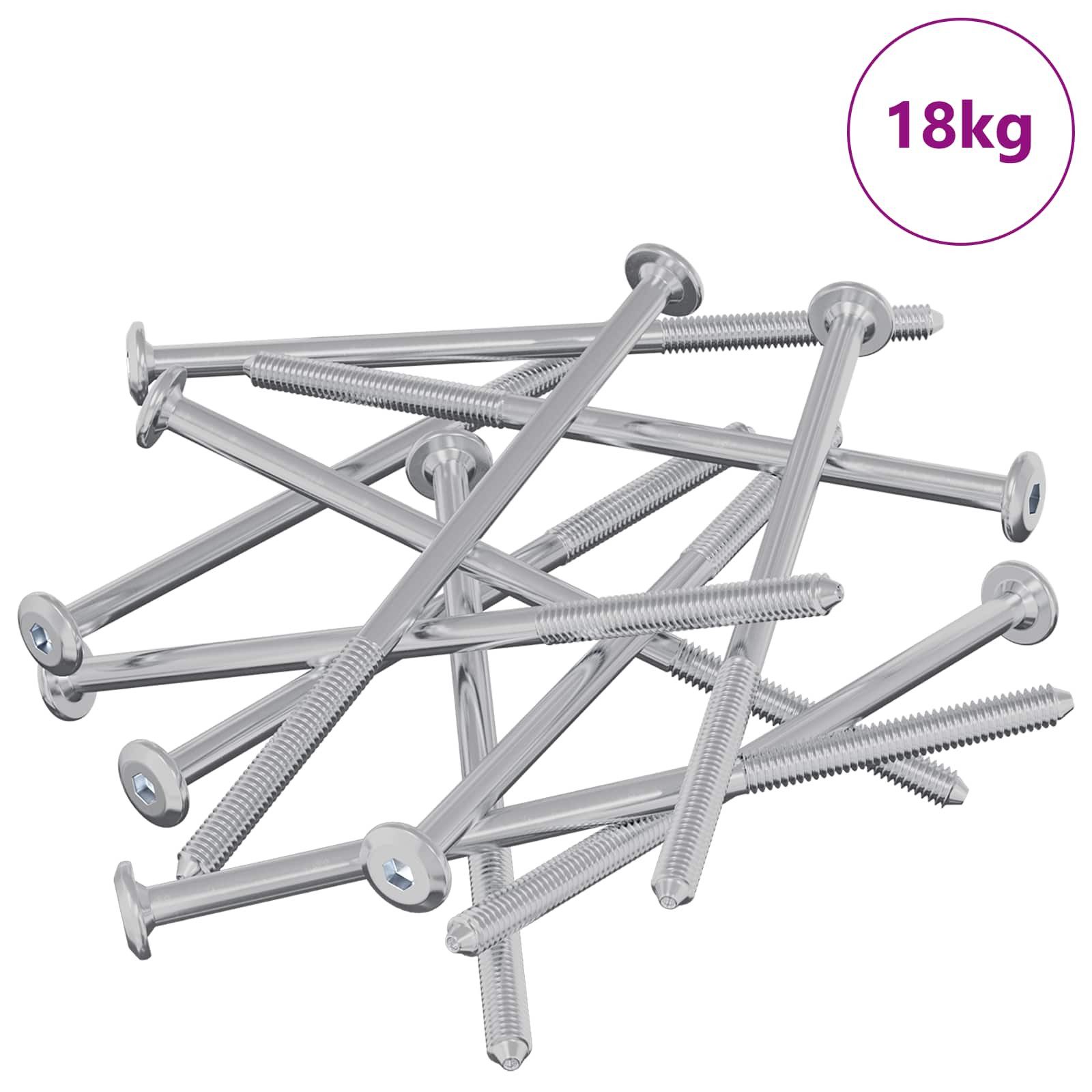 vidaXL Schraube Möbel-Schrauben 800 stk. Silber Stahl, (800 St)