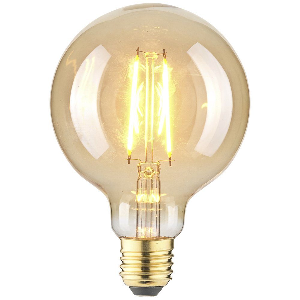 LightMe LED-Leuchtmittel LightMe LM85060 LED E27 Globeform 4.5 W Bernstein (x L) 95 mm x 140
