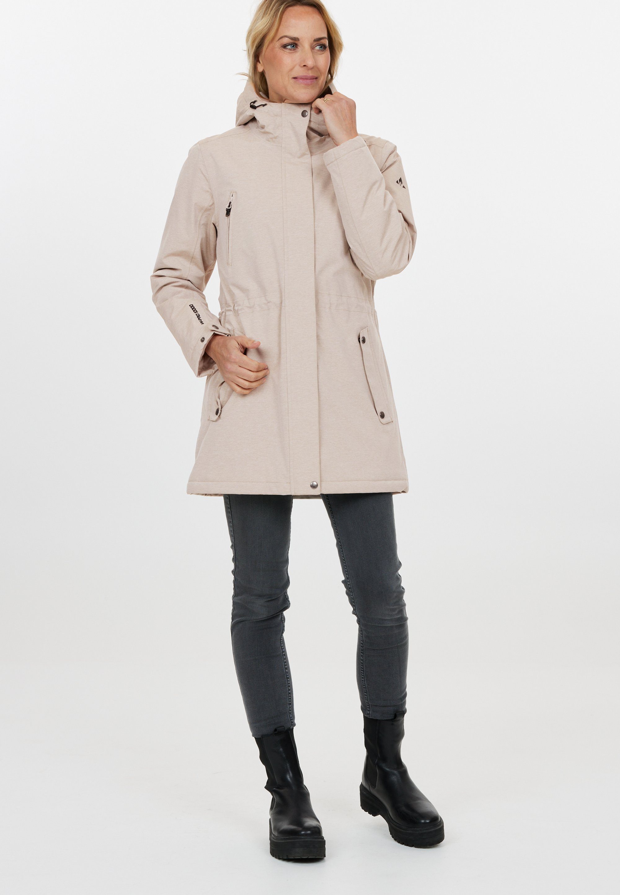 WHISTLER Parka Basta winddichter W Membran 10000 und beige mit W-PRO wasser- Long