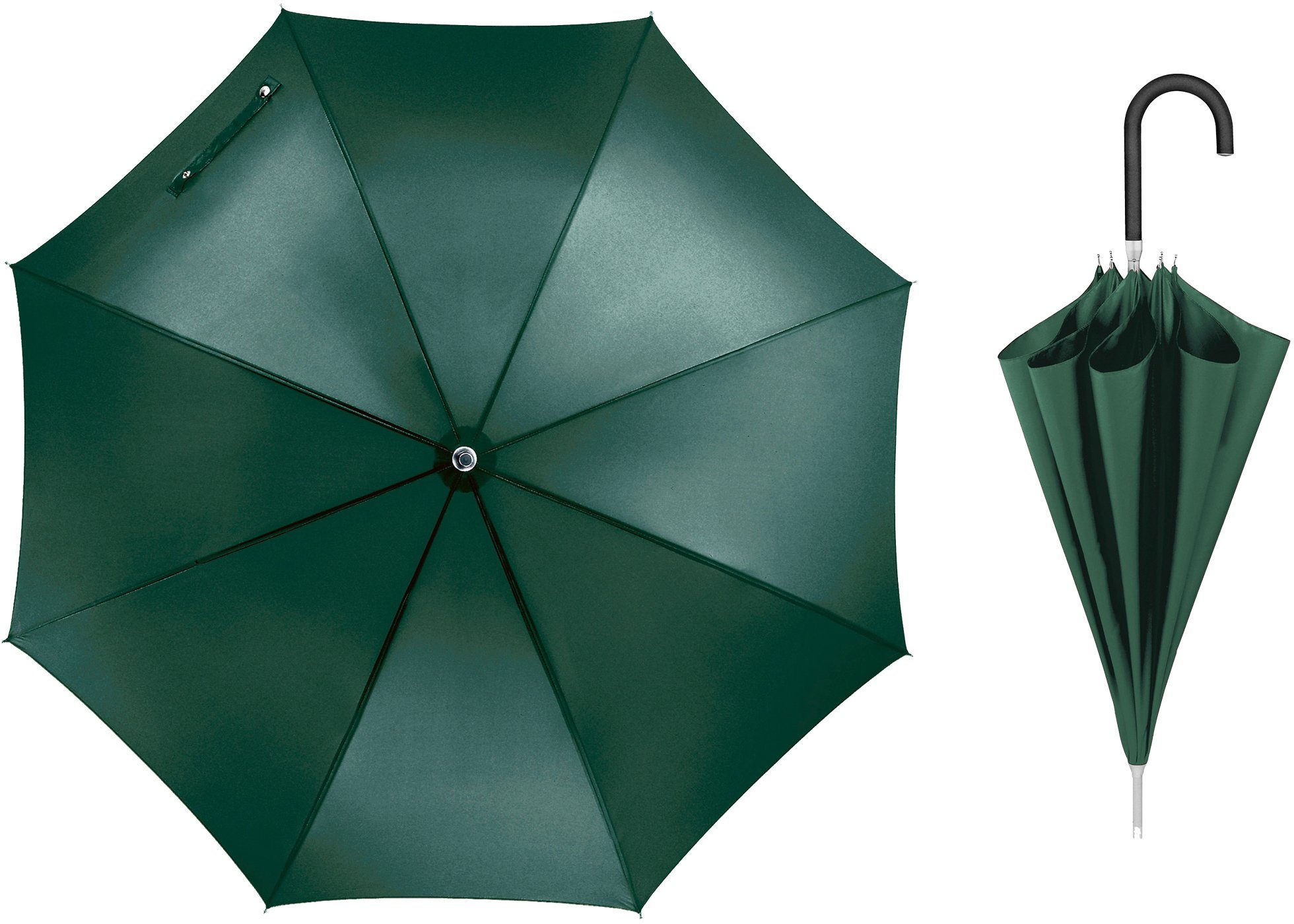 EuroSCHIRM® Kompliment, Stockregenschirm dunkelgrün