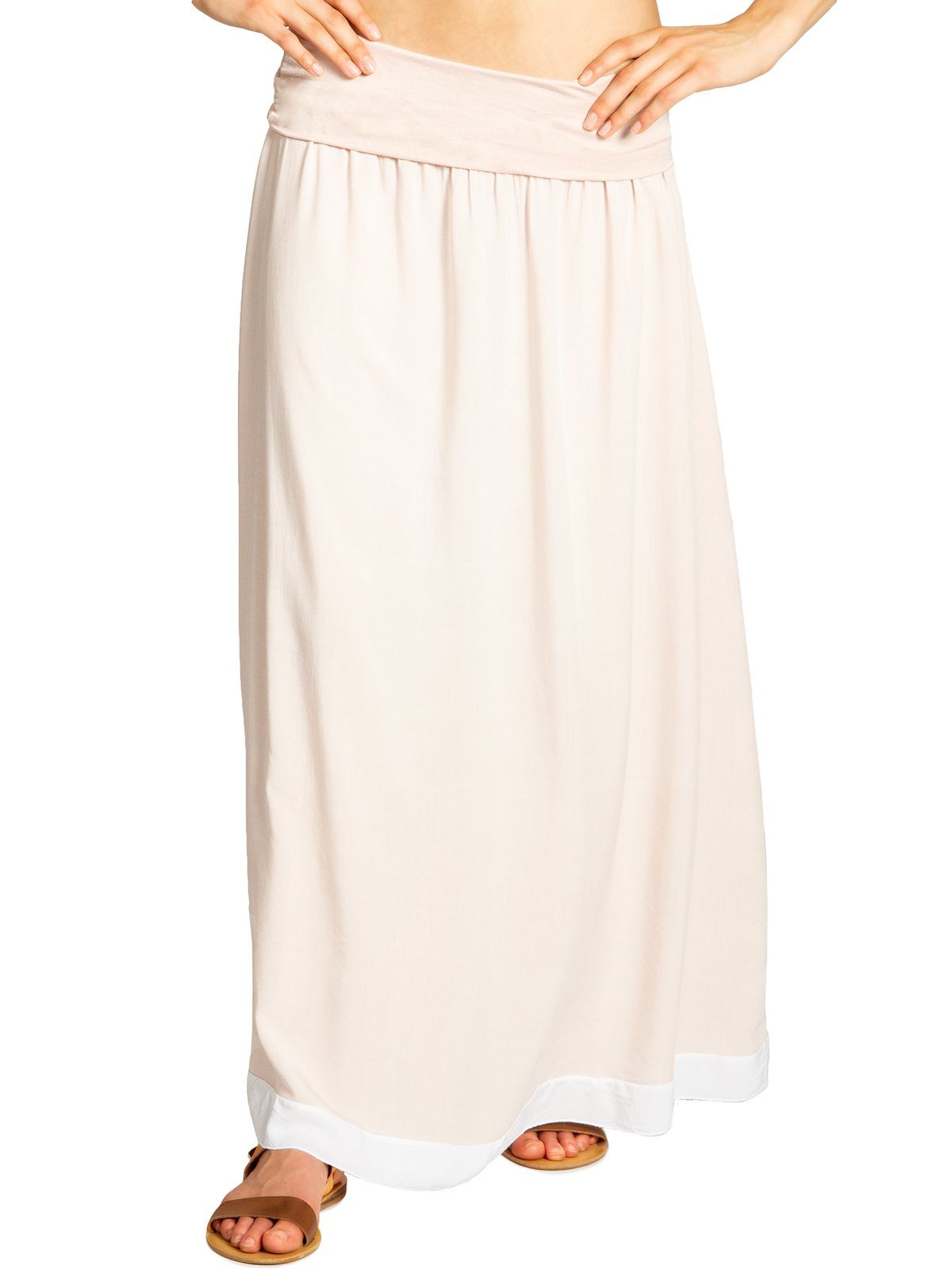 Caspar Faltenrock RO026 eleganter leichter langer günstig online kaufen