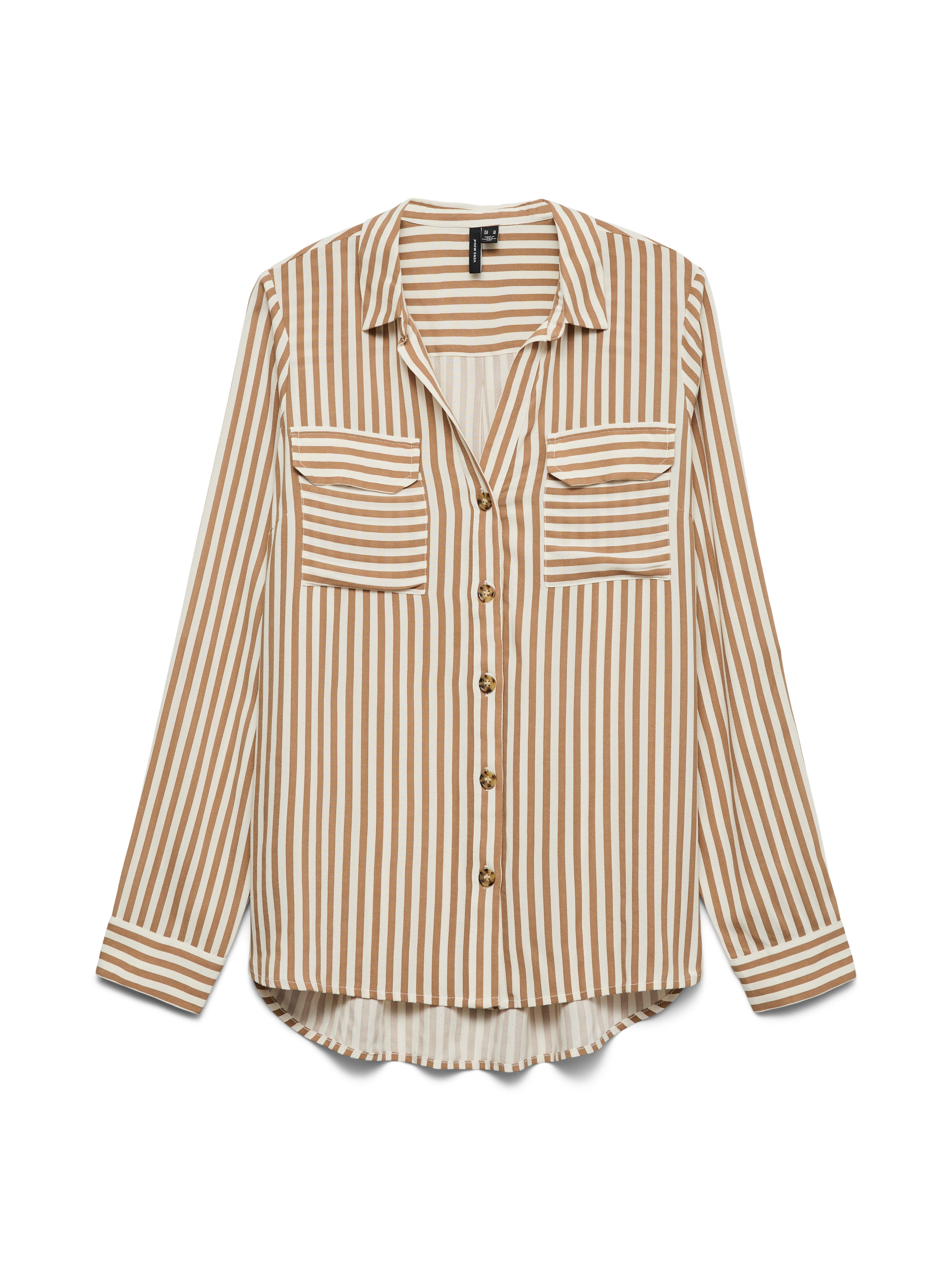 Vero Moda Hemdbluse VMBUMPY L/S SHIRT NEW WVN GA NOOS Viskose, regular fit – Bild 4 von 4