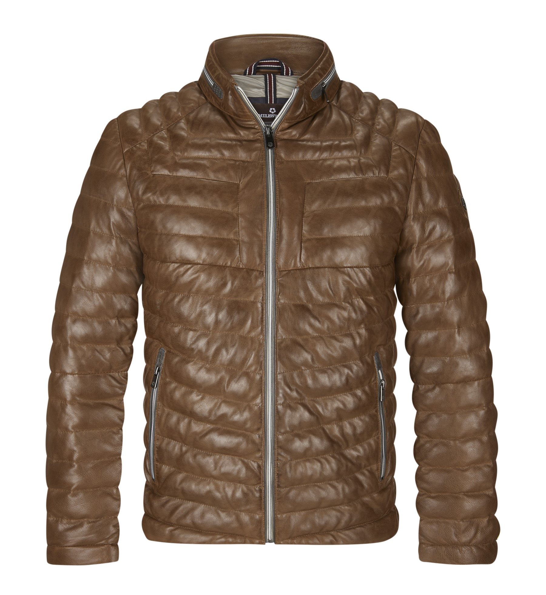 Milestone Lederjacke MSMalik Steppjacke aus Lammleder günstig online kaufen