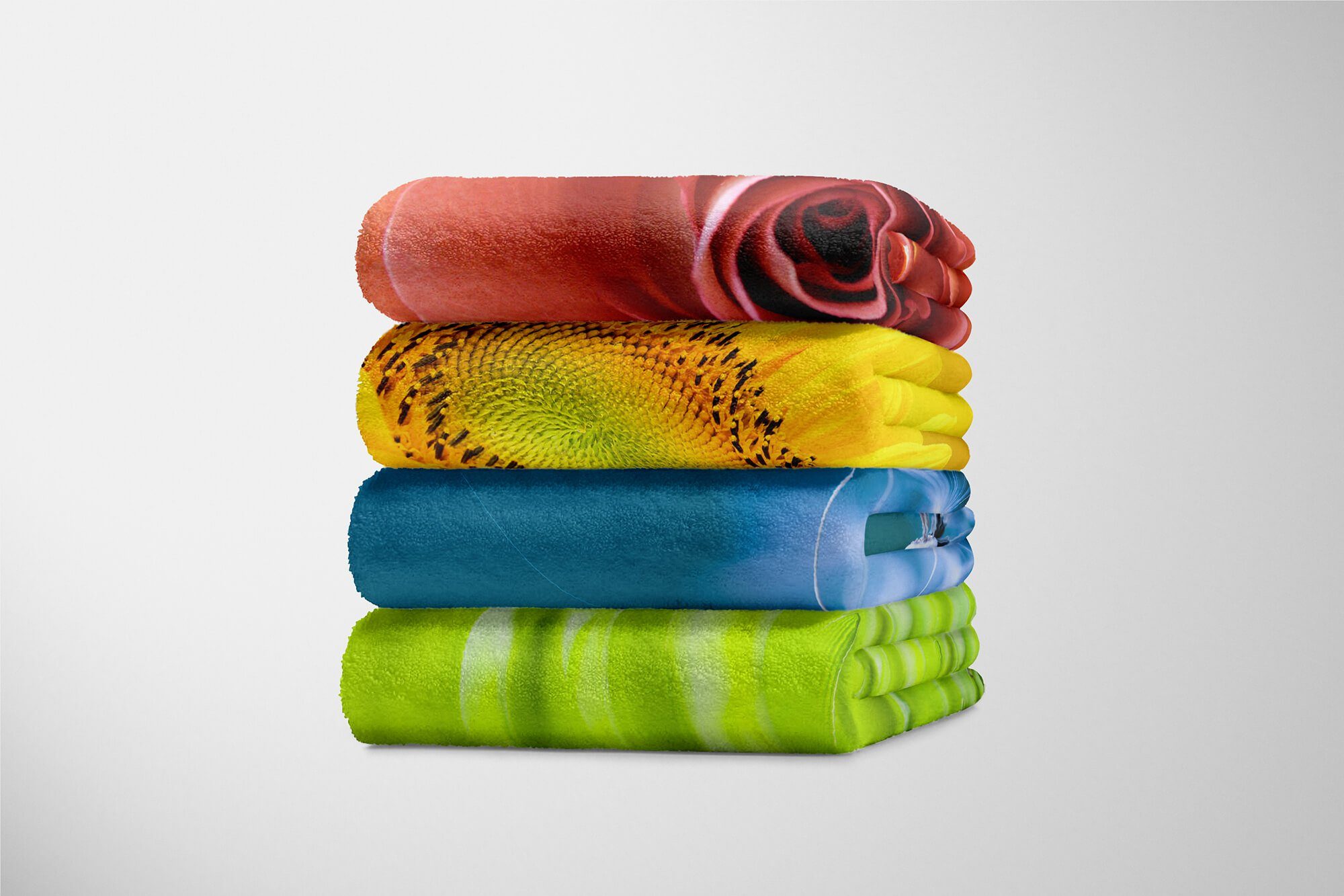 Sinus (1-St), mit Pusteblume Kuscheldecke Fotomotiv Strandhandtuch Handtücher Handtuch Handtuch Makrofo, Saunatuch Baumwolle-Polyester-Mix Art
