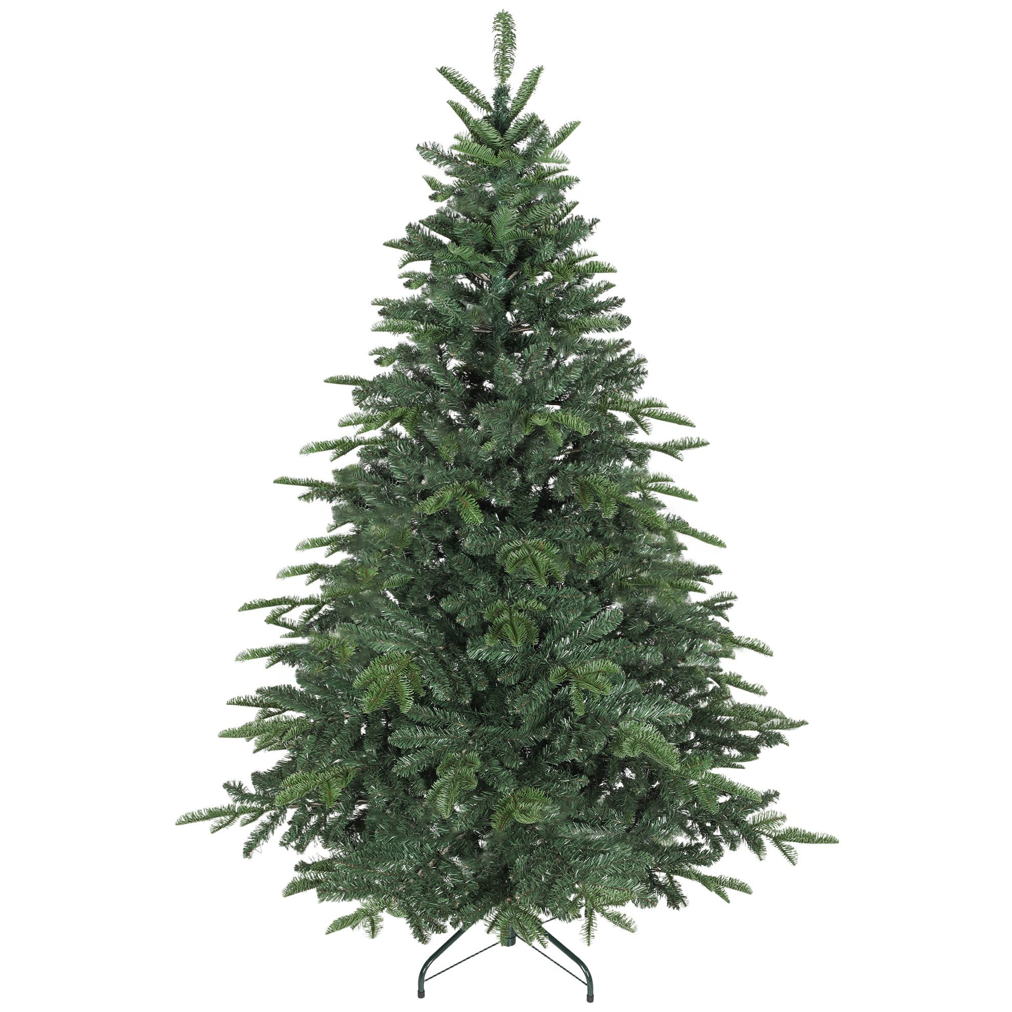 HOMCOM Künstlicher Weihnachtsbaum 180 cm Christbaum mit dichten Zweigen flammenhemmend, Tannenbaum, für Weihnachtsfest, Indoor, Grün