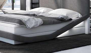 Sofa Dreams Boxspringbett Guani Kunstleder Komplettbett Modern Hotelbett, inklusive LED Beleuchtung, Matratze und Topper