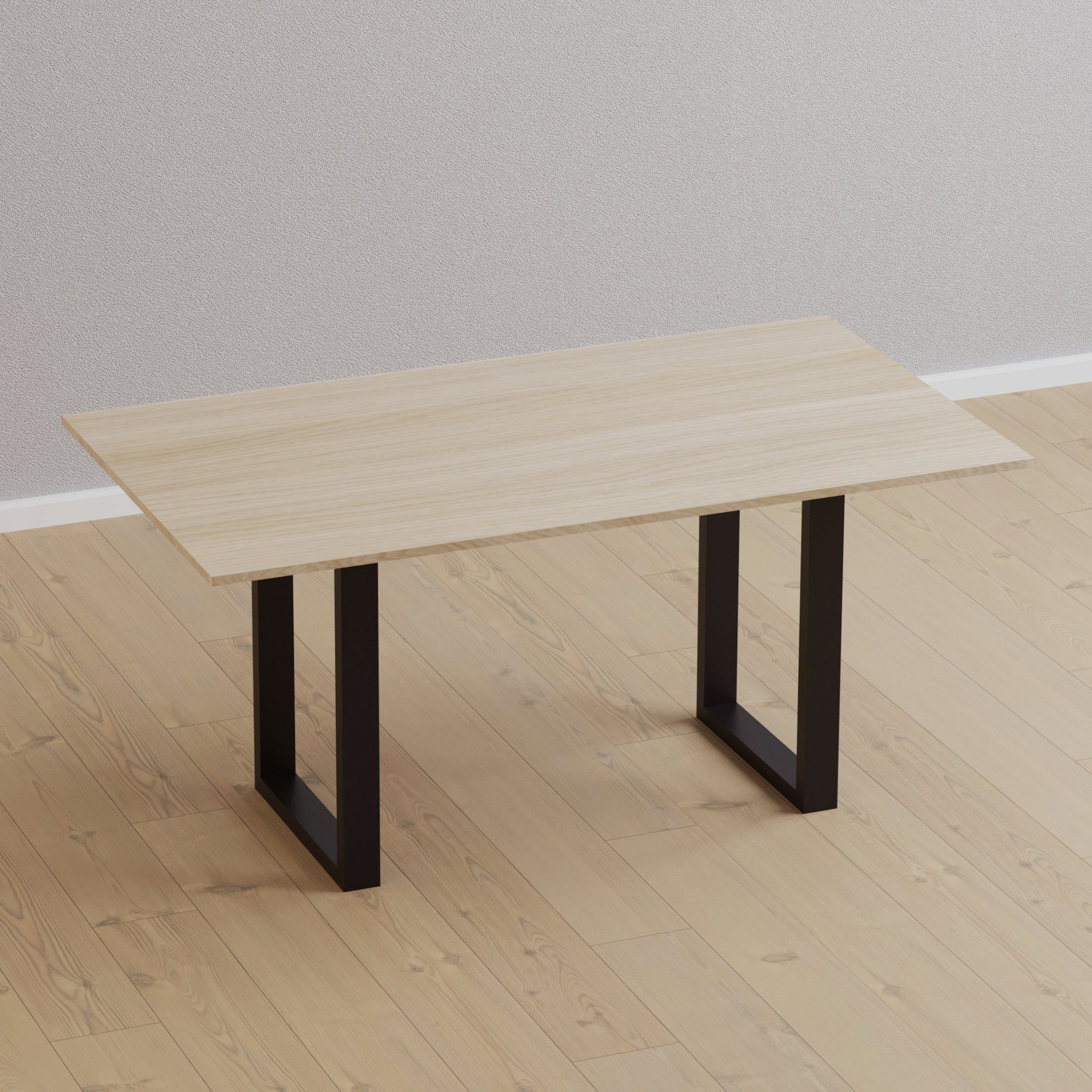 en.casa Tischgestell, »Holsted« Tischkufen 2er Set Stahl 40 x 28 cm Schwarz, matt
