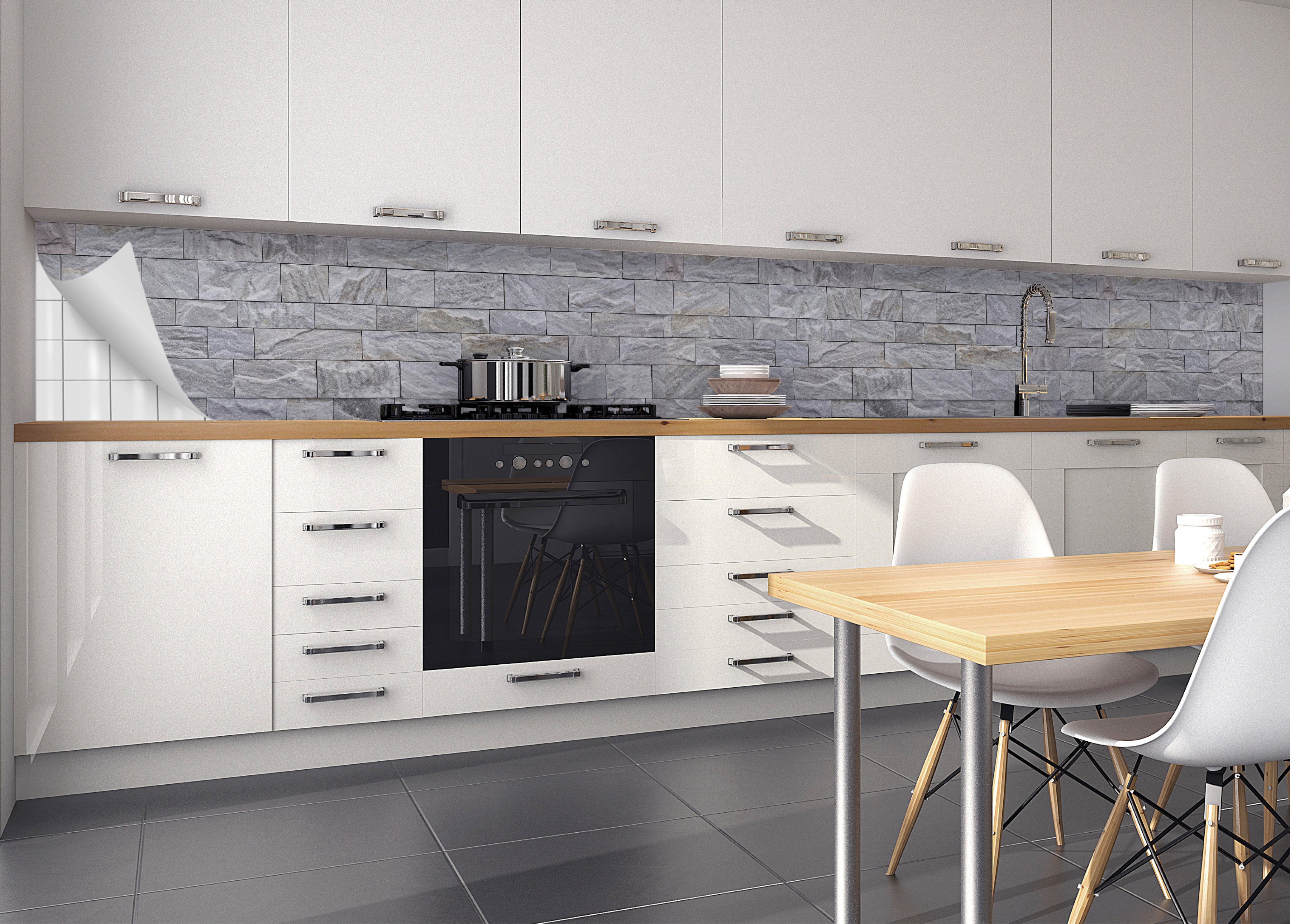 MySpotti Küchenrückwand »fixy Timo«, selbstklebende und flexible Küchenrückwand-Folie-HomeTrends