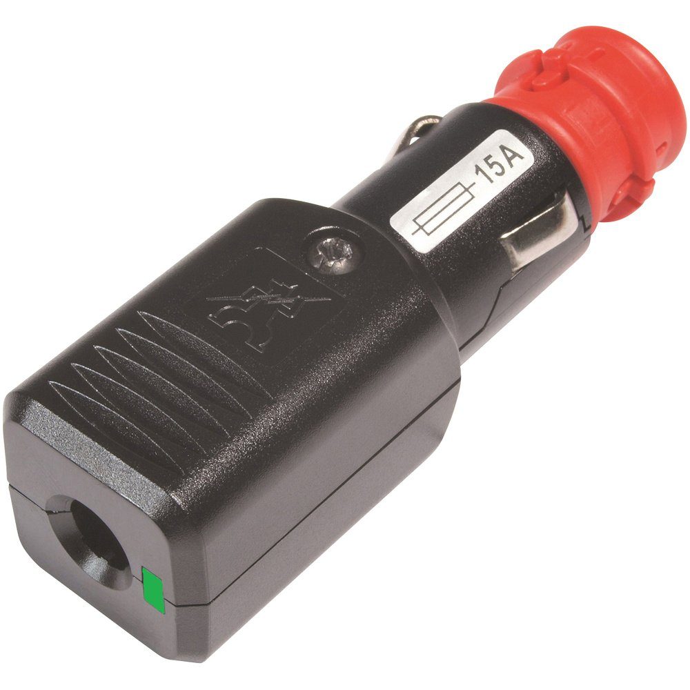 ProCar Kfz-Relais ProCar Universalstecker NG 15A LED mit Zugentlastung mit Sicherung, 12