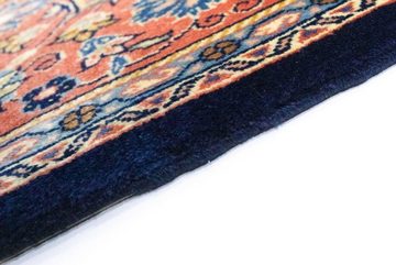 Wollteppich Keshan Teppich handgeknüpft dunkelblau, morgenland, rechteckig, Höhe: 8 mm