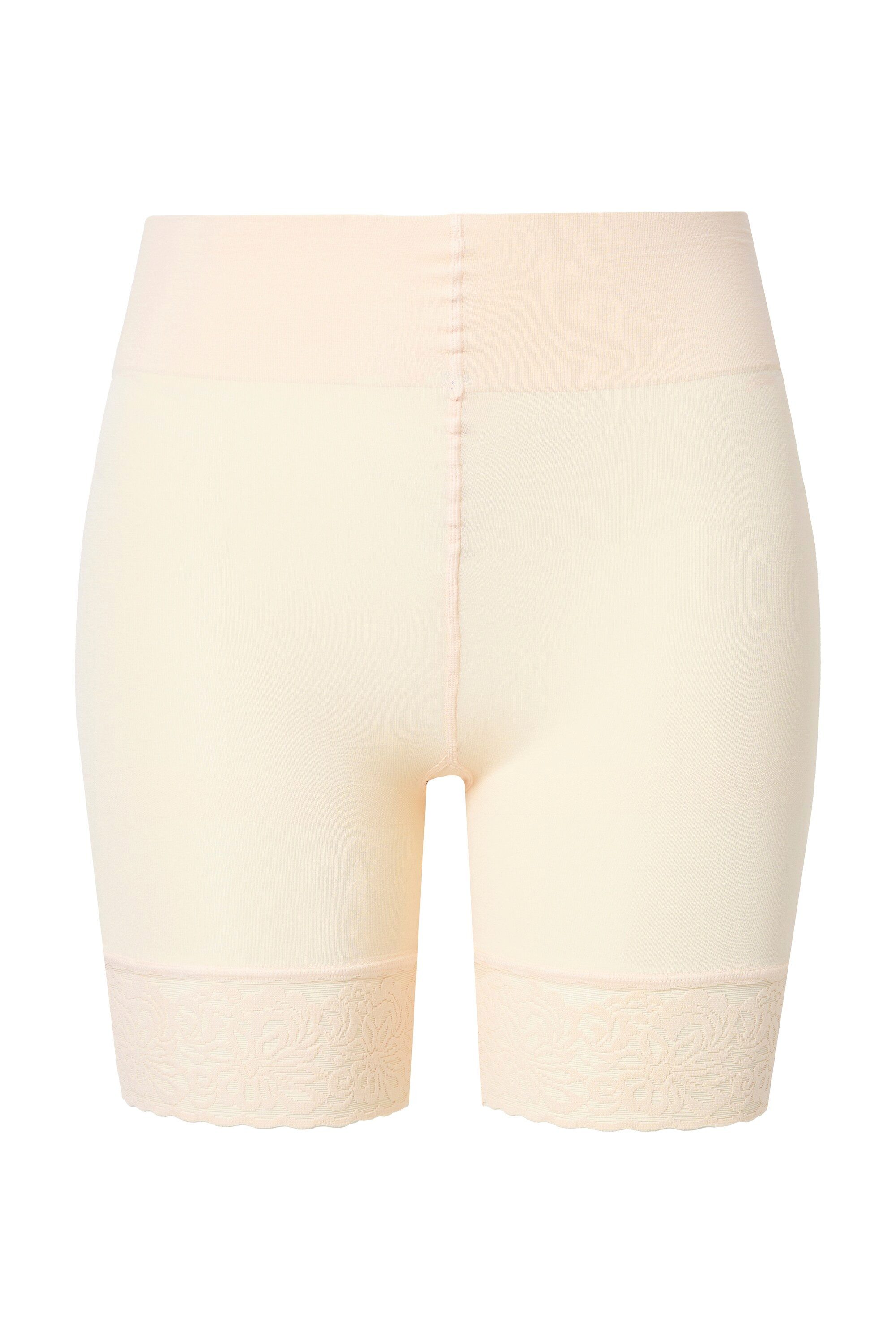 Ulla Popken Feinstrumpfhose Strumpf-Radler Spitzensaum Oberschenkel-Schutz