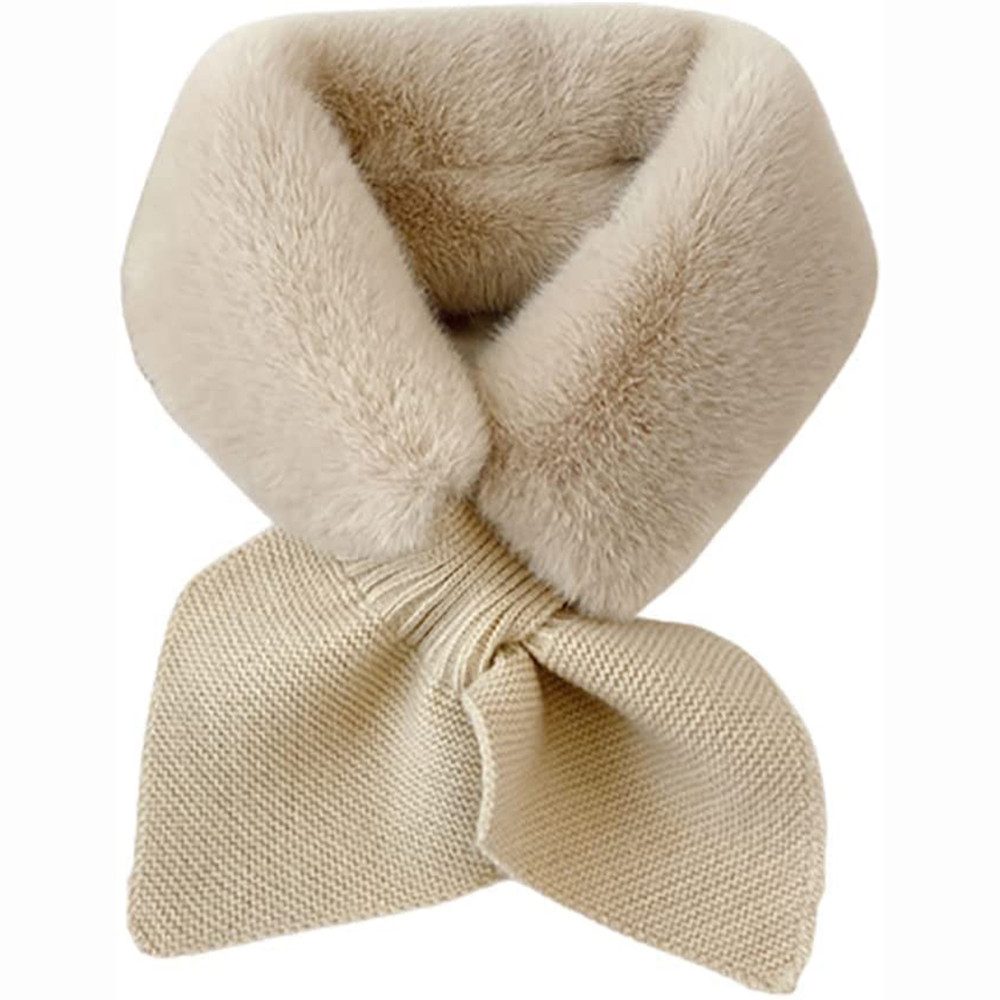 Coonoor Modeschal Niedlicher Warmer Kreuzschal Superweicher Plüschschal, Geeignet für Mädchen und Damen