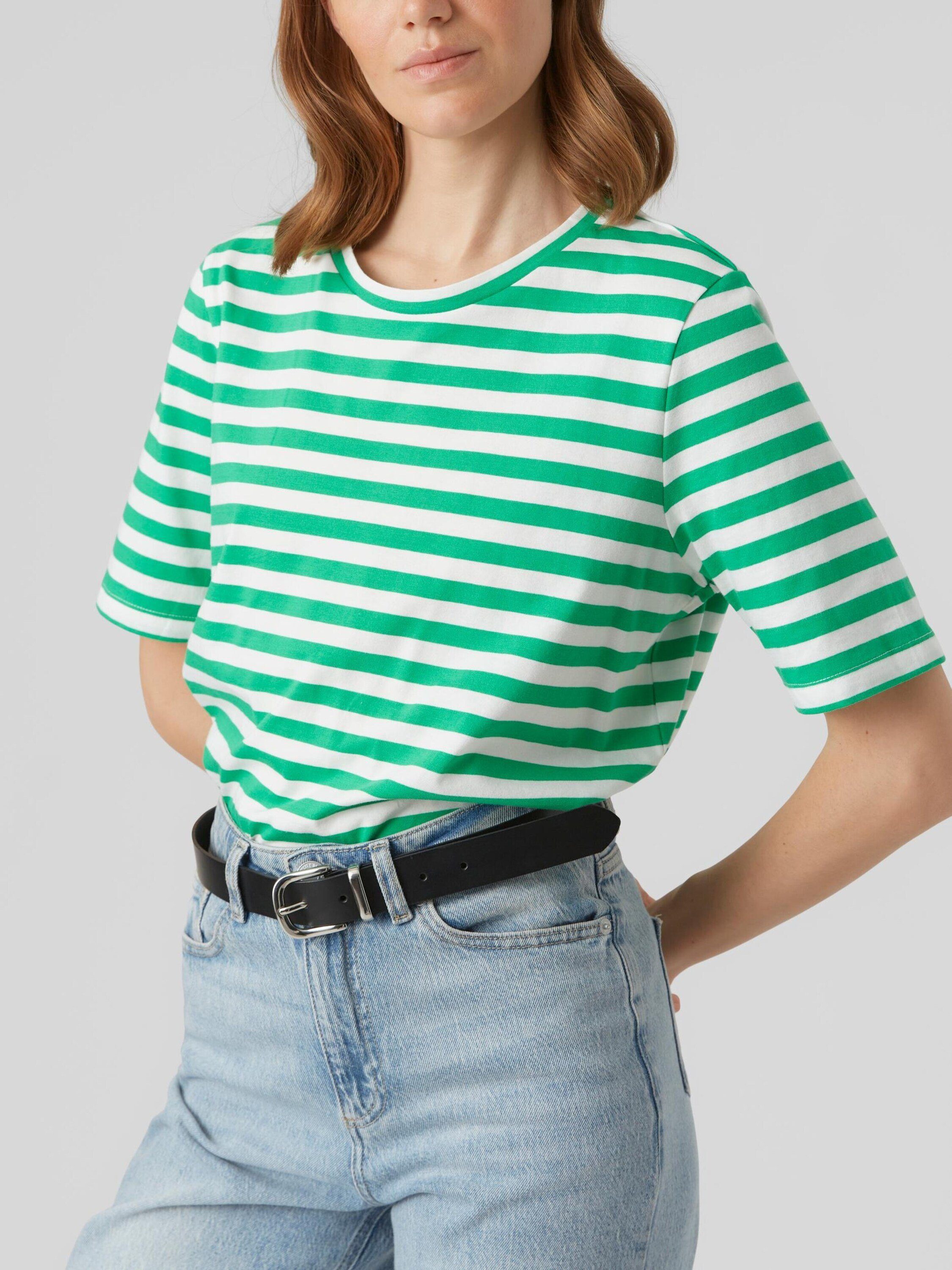 Green 10274368 Plain/ohne SNOW WHITE (1-tlg) Bright Vero Details MOLLY Moda T-Shirt