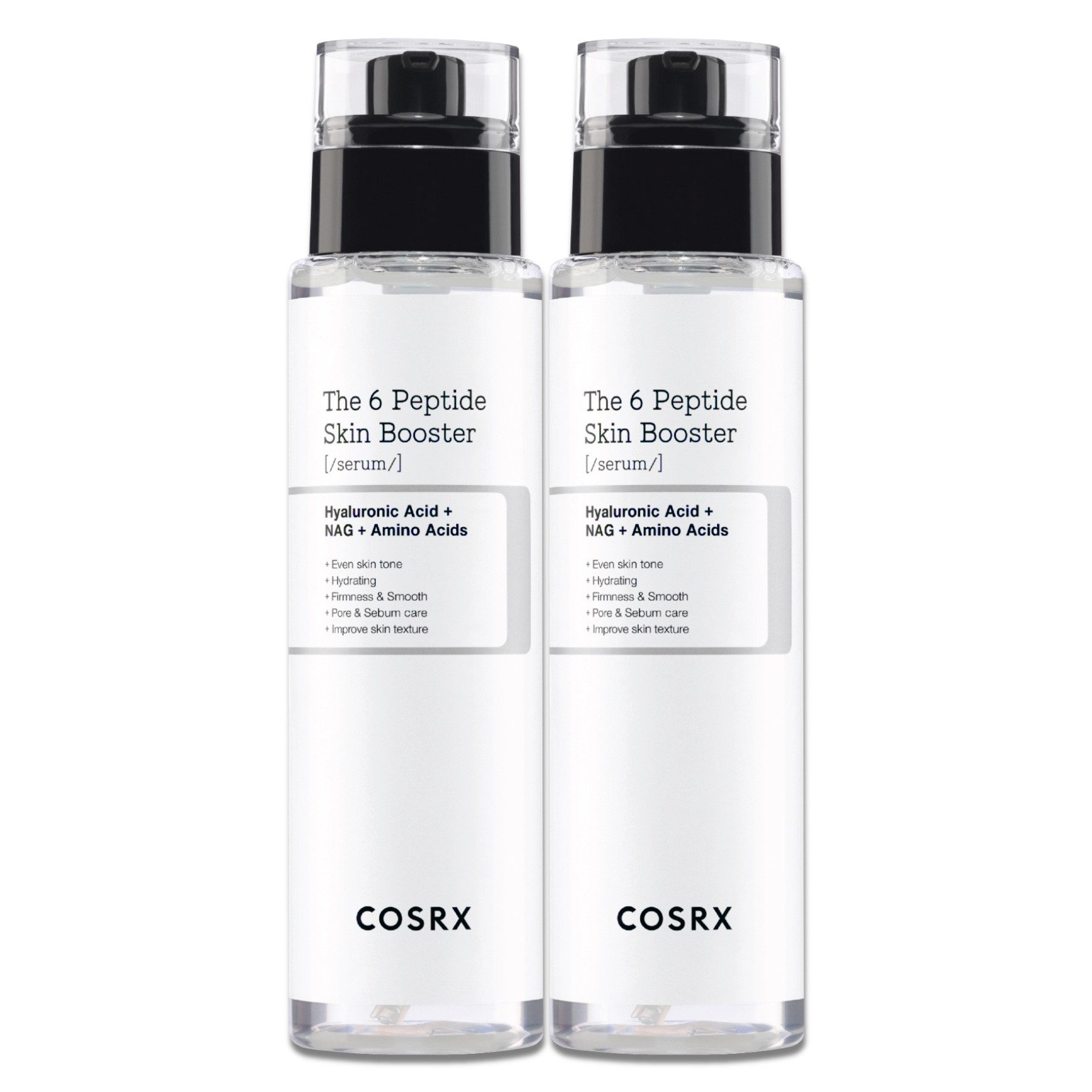 Cosrx Gesichtsserum Collagen Serum mit Hyaluronsäure COSRX The 6 Peptide Skin Booster, 2-tlg., Anti-Aging, Tiefenpflege, Spendet Feuchtigkeit