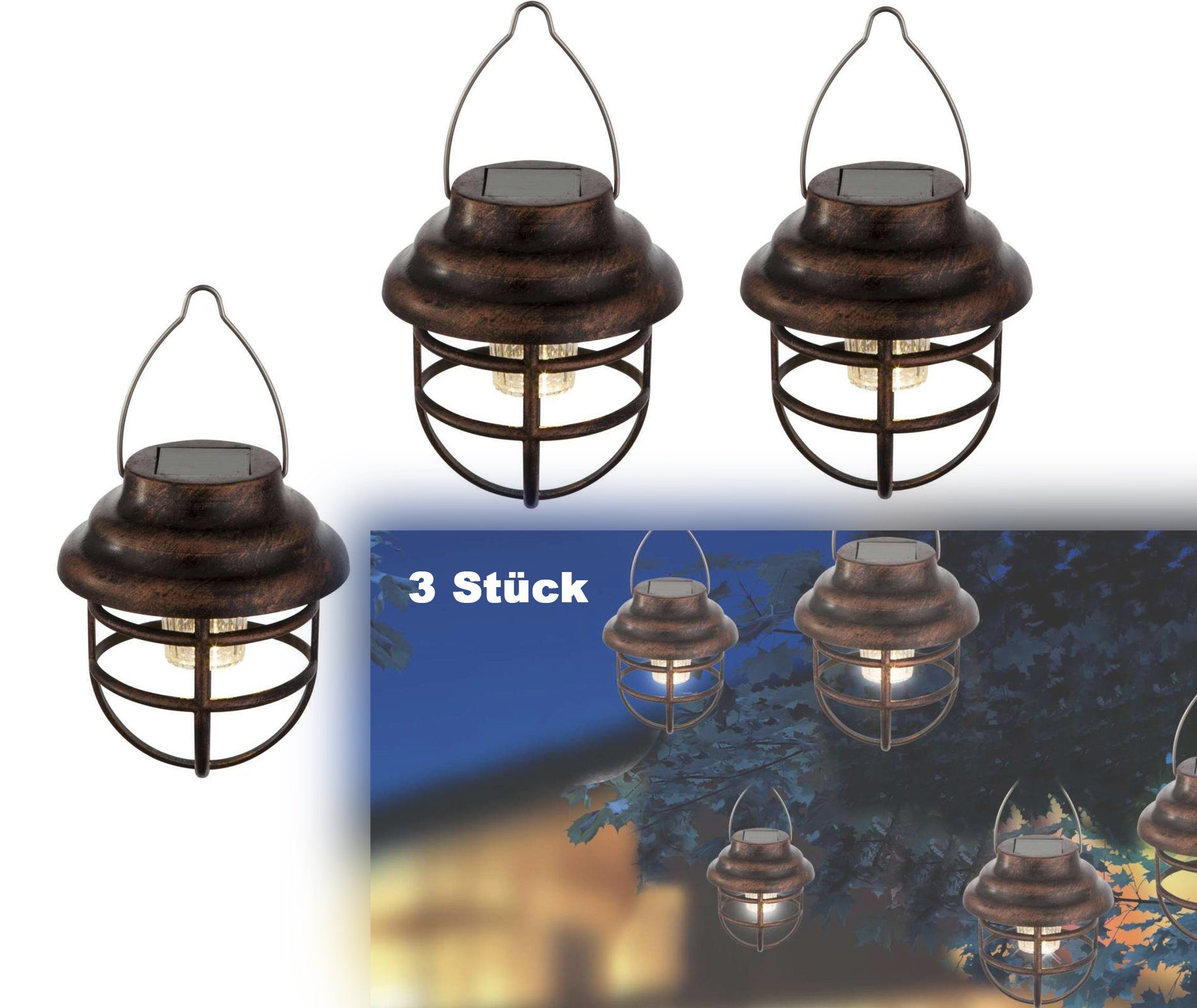bmf-versand LED Solarleuchte Solarleuchte Garten 3er günstig online kaufen
