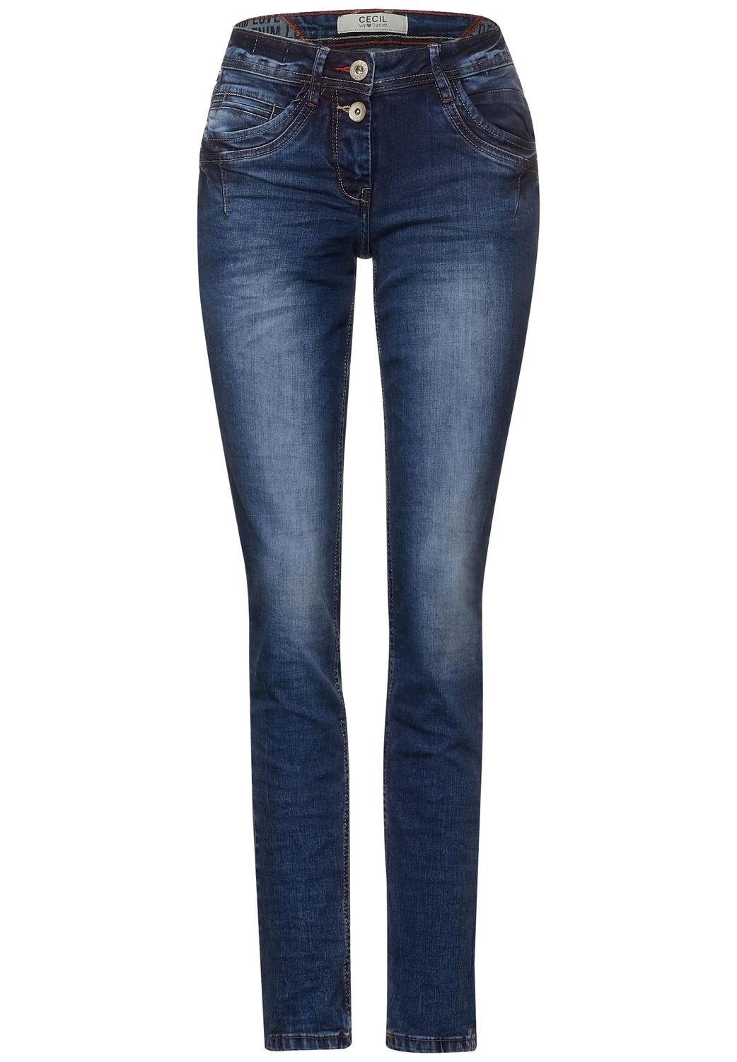 Cecil Regular-fit-Jeans Style NOS Scarlett Mid Blue