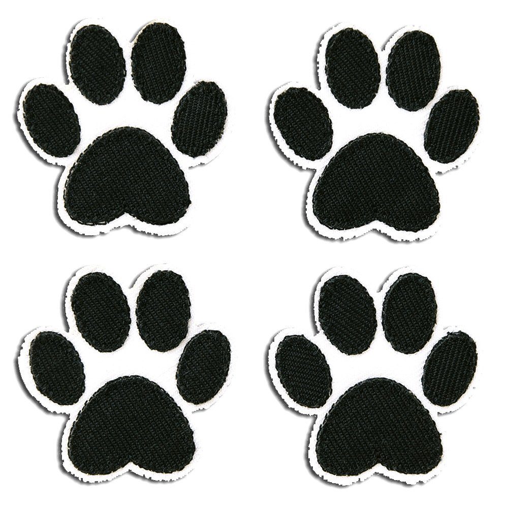 Catch the Patch Aufnäher Bügelbild, Aufbügler, Applikationen, Patches, Flicken, zum aufbügeln, Polyester, Set Hundepfote - Größe: 3,6 x 3,6 cm