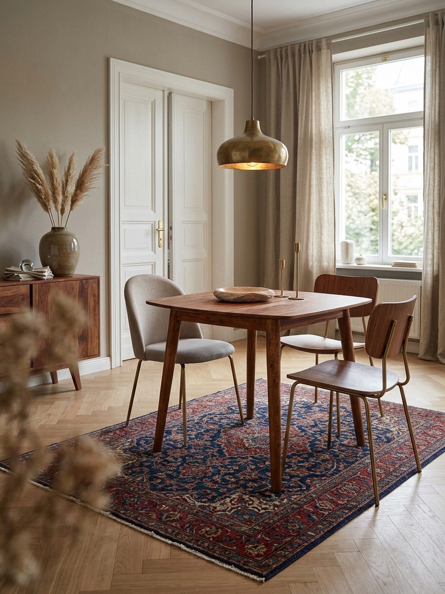 KADIMA DESIGN Esstisch Esstisch Massivholz Quadratisch Küchentisch Robust 80x80 cm – Bild 3 von 5