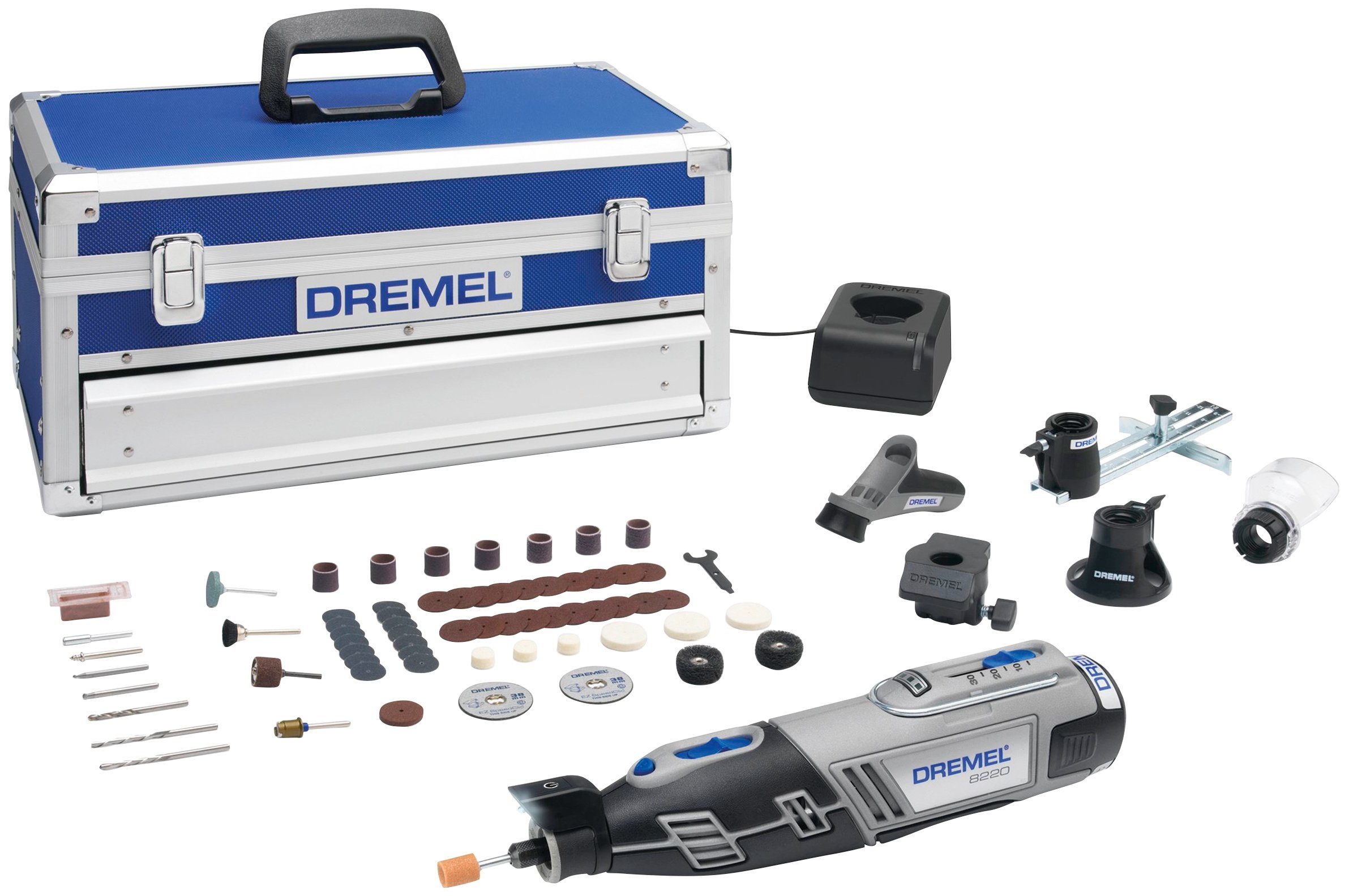 12V DREMEL Platin-Edition Multifunktionswerkzeug inkl. 12 für Ladegerät, Heimwerker kabellose Das den Akku 8220-5/65, anspruchsvollen 5x und Akku-Multifunktionswerkzeug 2x DREMEL® V, Vorsatzgeräte, Zubehör, 65x