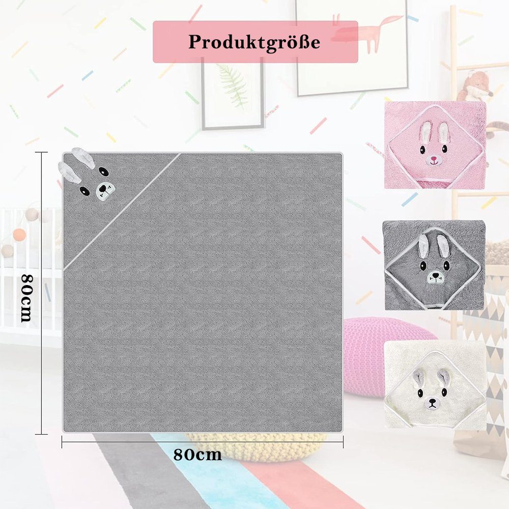 NUODWELL Kapuzenhandtuch 3 Stück Kapuzenhandtuch Baby, Saugfähiges Weiches günstig online kaufen